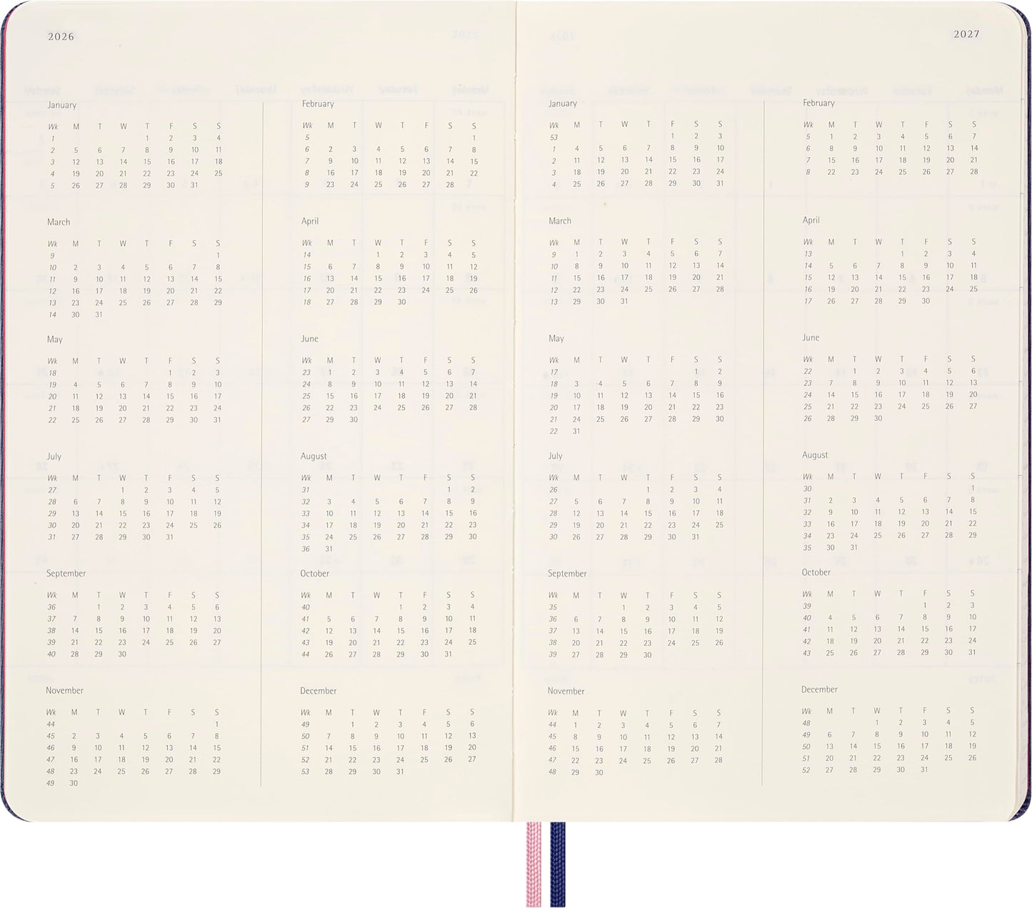 Moleskine Limited Edition Sakura 18 Month 2025-2026 Weekly Planner, Hard Cover, Large (5" x 8.25"), Cherry Blossoms, 208 pages - Medaid International