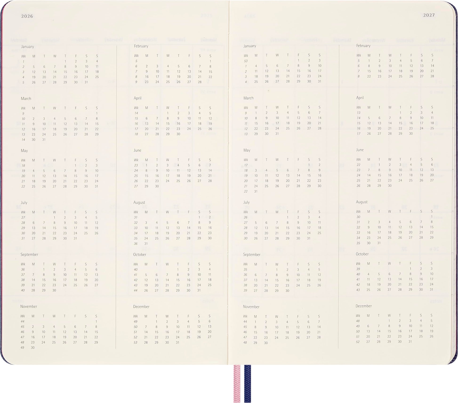 Moleskine Limited Edition Sakura 18 Month 2025-2026 Weekly Planner, Hard Cover, Large (5" x 8.25"), Cherry Blossoms, 208 pages - Medaid International