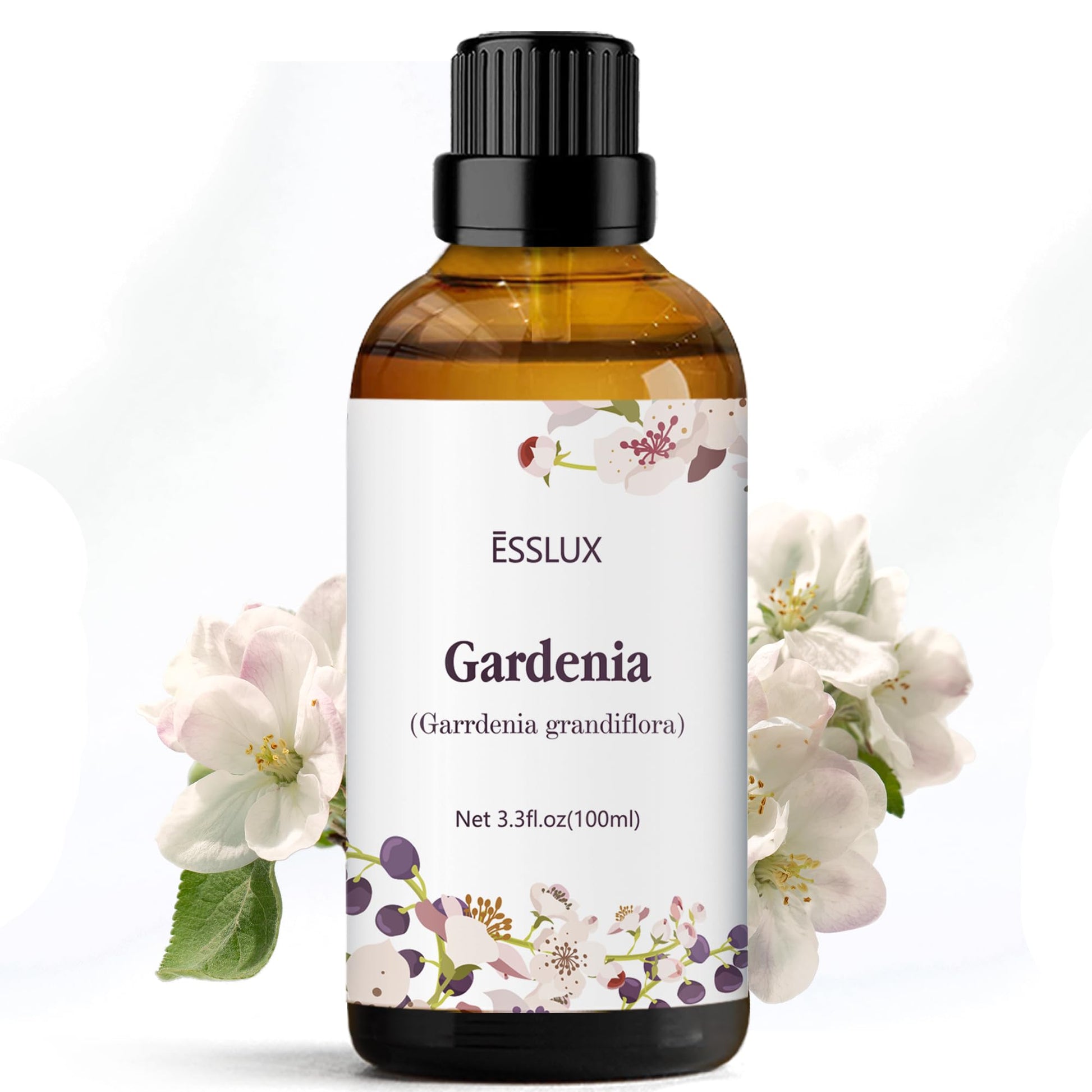 Gardenia Essential Oil 100ml (3.3 Fl Oz), ESSLUX Aromatherapy Essential Oils for Diffuser, Massage, Soap, Candle Making, Perfume - Medaid International