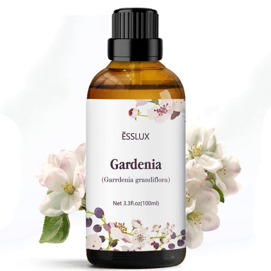 Gardenia Essential Oil 100ml (3.3 Fl Oz), ESSLUX Aromatherapy Essential Oils for Diffuser, Massage, Soap, Candle Making, Perfume - Medaid International