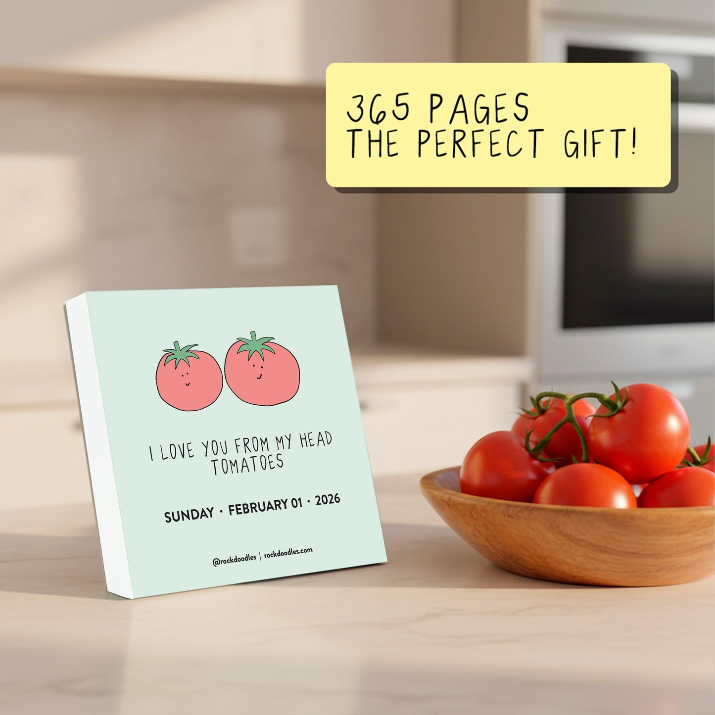 Rockdoodles 2026 Punny Day-to-Day Calendar | Funny Daily Desktop Calendar Christmas Stocking Stuffer Gift for Home or Office, Daily Tear Off Pages With New Puns | A Pun A Day by Rockdoodles - Medaid International