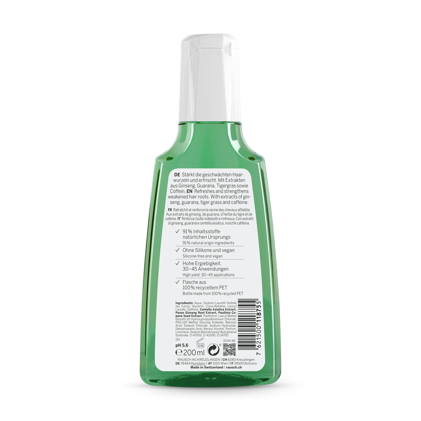RAUSCH Ginseng Caffeine Shampoo 200 ml - Medaid International