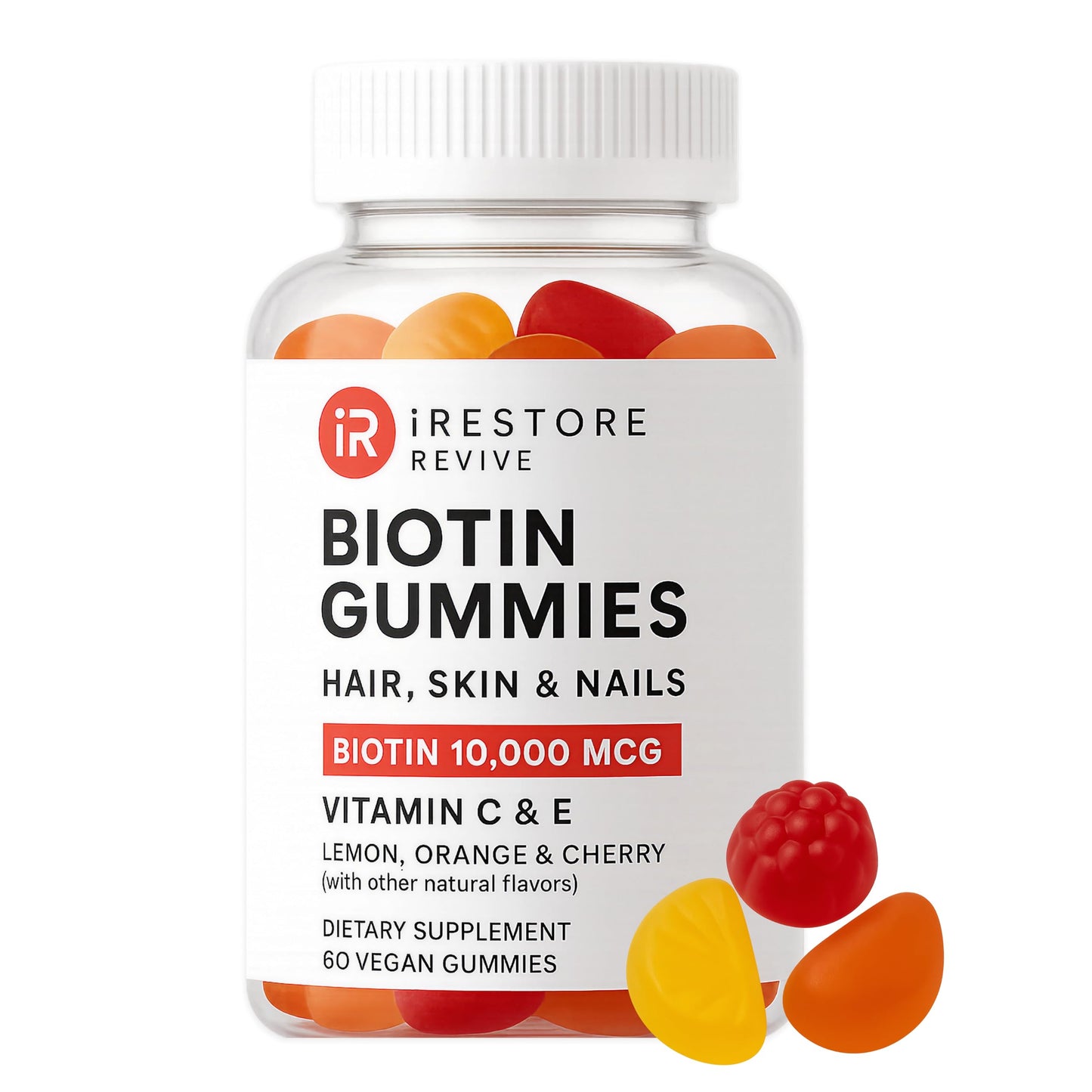 iRestore Hair Gummy Vitamins, Vegan Biotin Gummies for Hair Skin and Nails Gummies, Hair Gummies, Biotin Gummies for Hair Growth Biotin Vitamins Hair Vitamins Gummies for Women & Men, Biotin 10000mcg - Medaid International