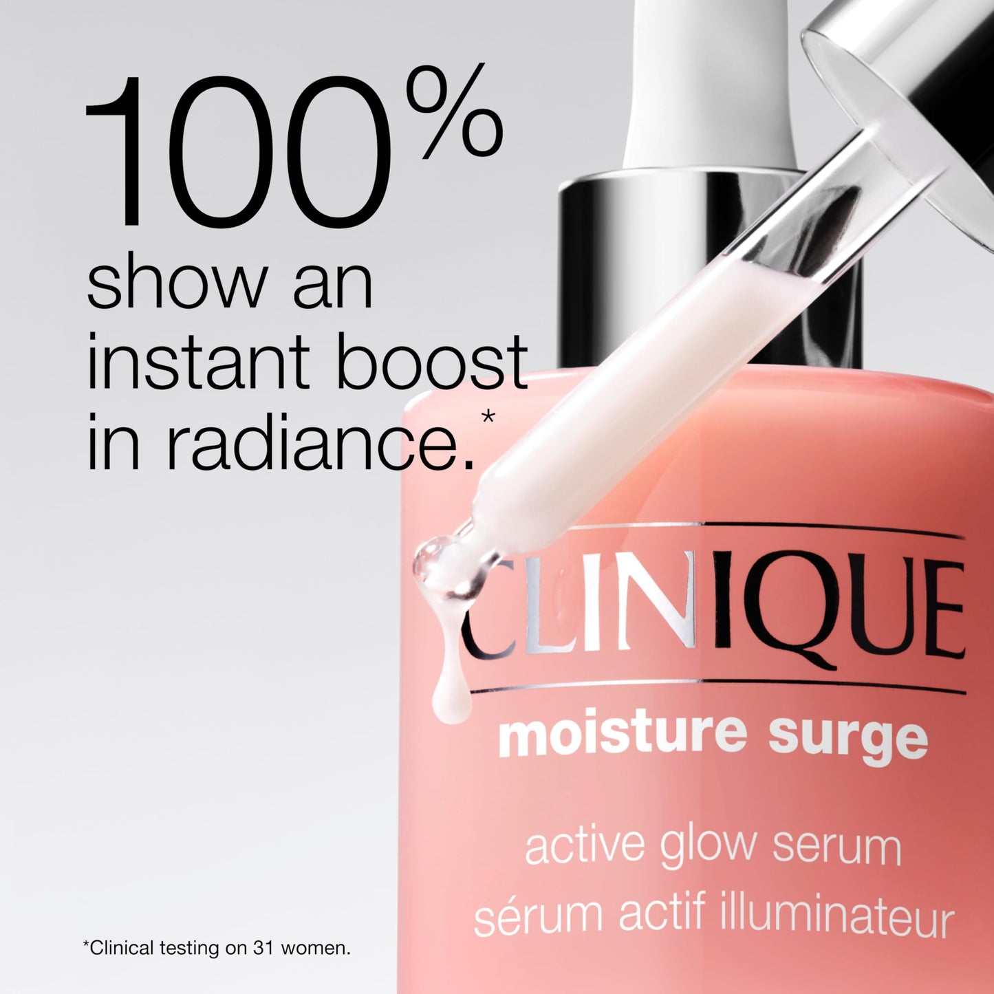 Clinique Moisture Surge Active Glow Serum with Lactic Acid, Hyaluronic Acid + Vitamin C | Hydrating, Lightweight + Oil Free, 1 fl. oz. - Medaid International