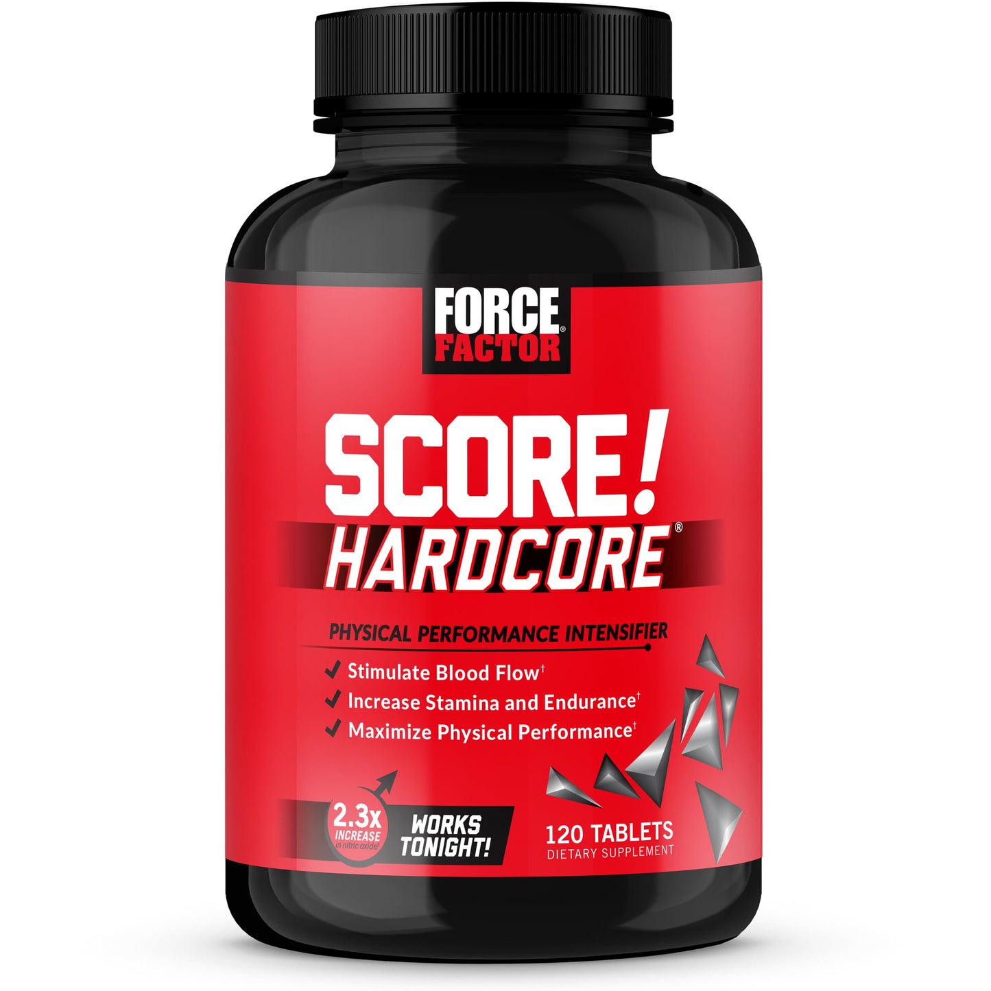 Force Factor Score! Hardcore Nitric Oxide Booster Supplement for Men with L-Citrulline, Yohimbe, Black Maca & B Vitamins to Increase Stamina, and Maximize Physical Performance, 120 Tablets - Medaid International
