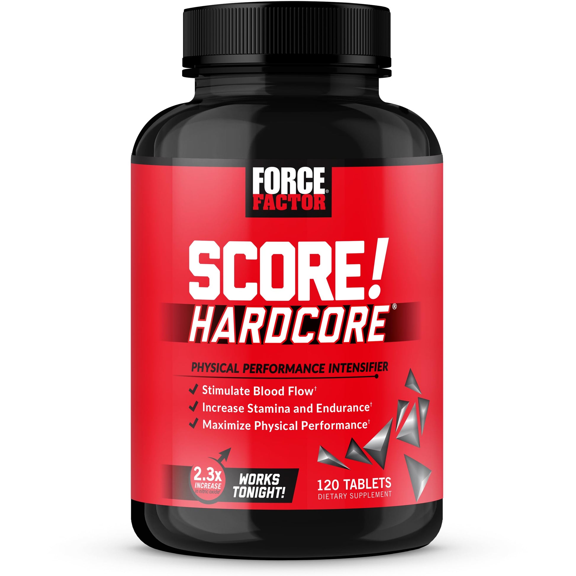 Force Factor Score! Hardcore Nitric Oxide Booster Supplement for Men with L-Citrulline, Yohimbe, Black Maca & B Vitamins to Increase Stamina, and Maximize Physical Performance, 120 Tablets - Medaid International