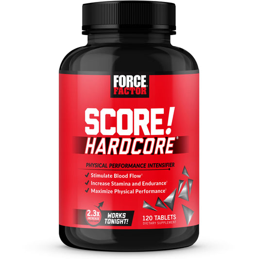 Force Factor Score! Hardcore Nitric Oxide Booster Supplement for Men with L-Citrulline, Yohimbe, Black Maca & B Vitamins to Increase Stamina, and Maximize Physical Performance, 120 Tablets - Medaid International