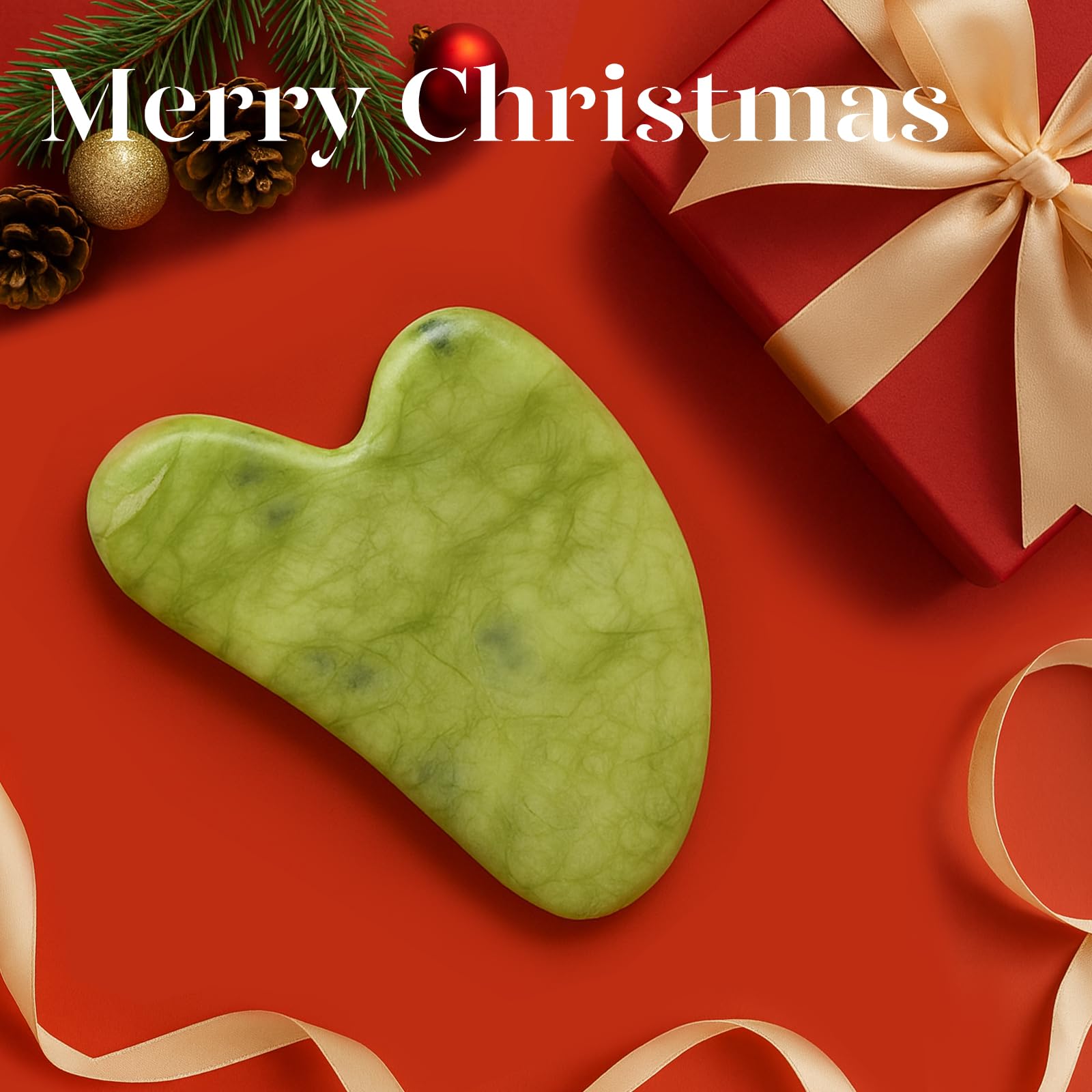 BAIMEI IcyMe Gua Sha Facial Tools Face Massager for Skin Care, Relaxation and Reduce Wrinkles Puffiness Skin Care Tools, Self Care Gift for Men Women - Xiuyan Jade - Medaid International