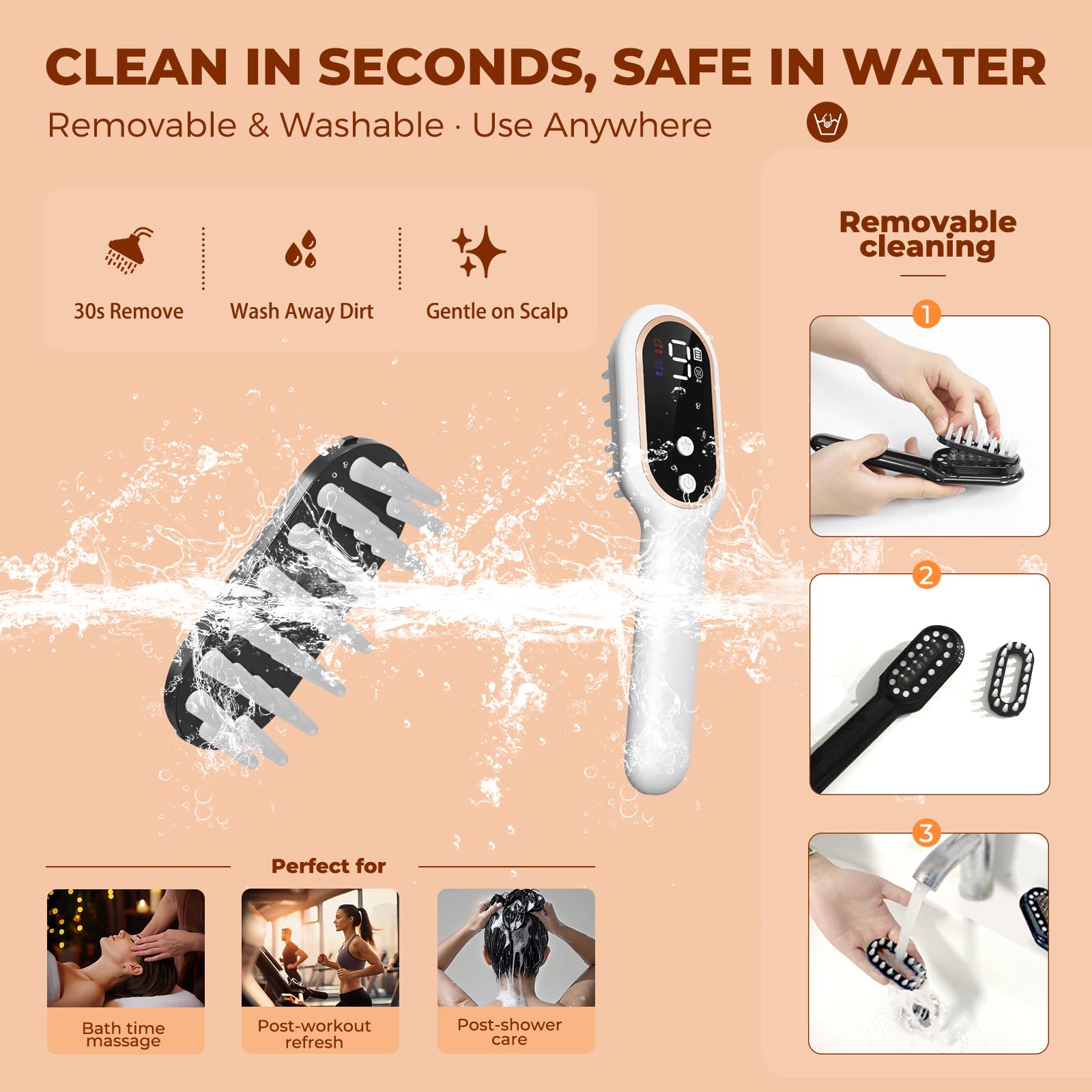 Laser Therapy Hair Growth Comb,Red Light Therapy for Hair Growth Device Electric Scalp Massager, Promote Hair Regrowth in Women and Men Hair Loss,Alopecia Homeusing - Medaid International