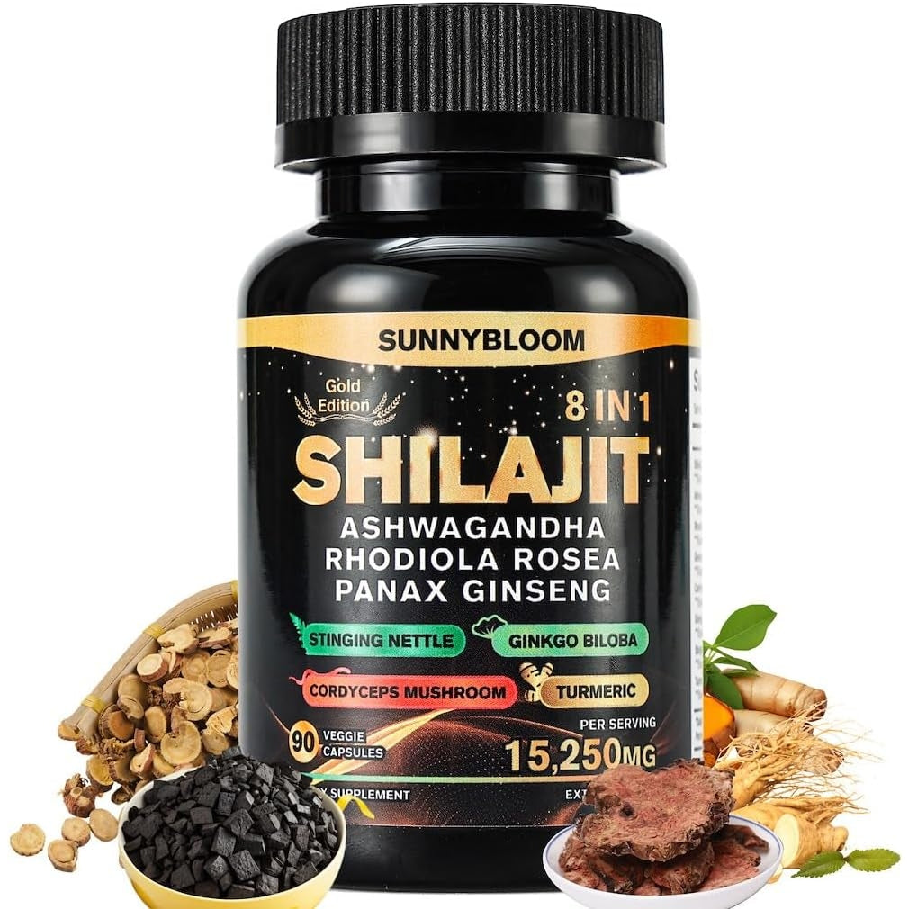 Dynamic Vitality Bundle - Sea Moss and Shilajit Combination, Enriched with Ashwagandha, Rhodiola Rosea, Ginseng, Vitamin, and Maglcmoss Blend - Medaid
