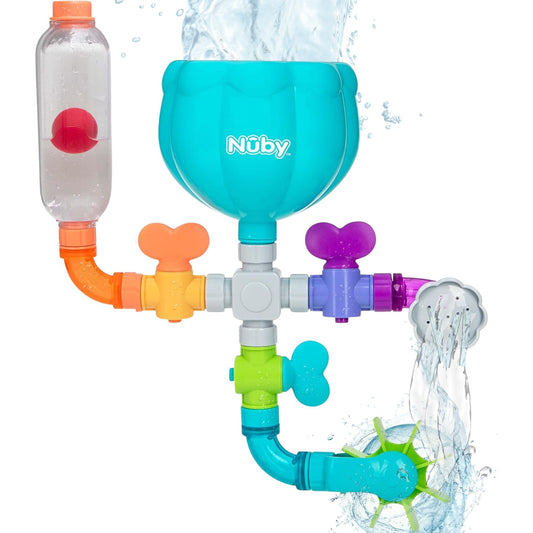 Nuby Wacky Waterworks Pipes Bath Toy - Baby Bathtub Toy with Interactive Features for Cognitive Development - Medaid International