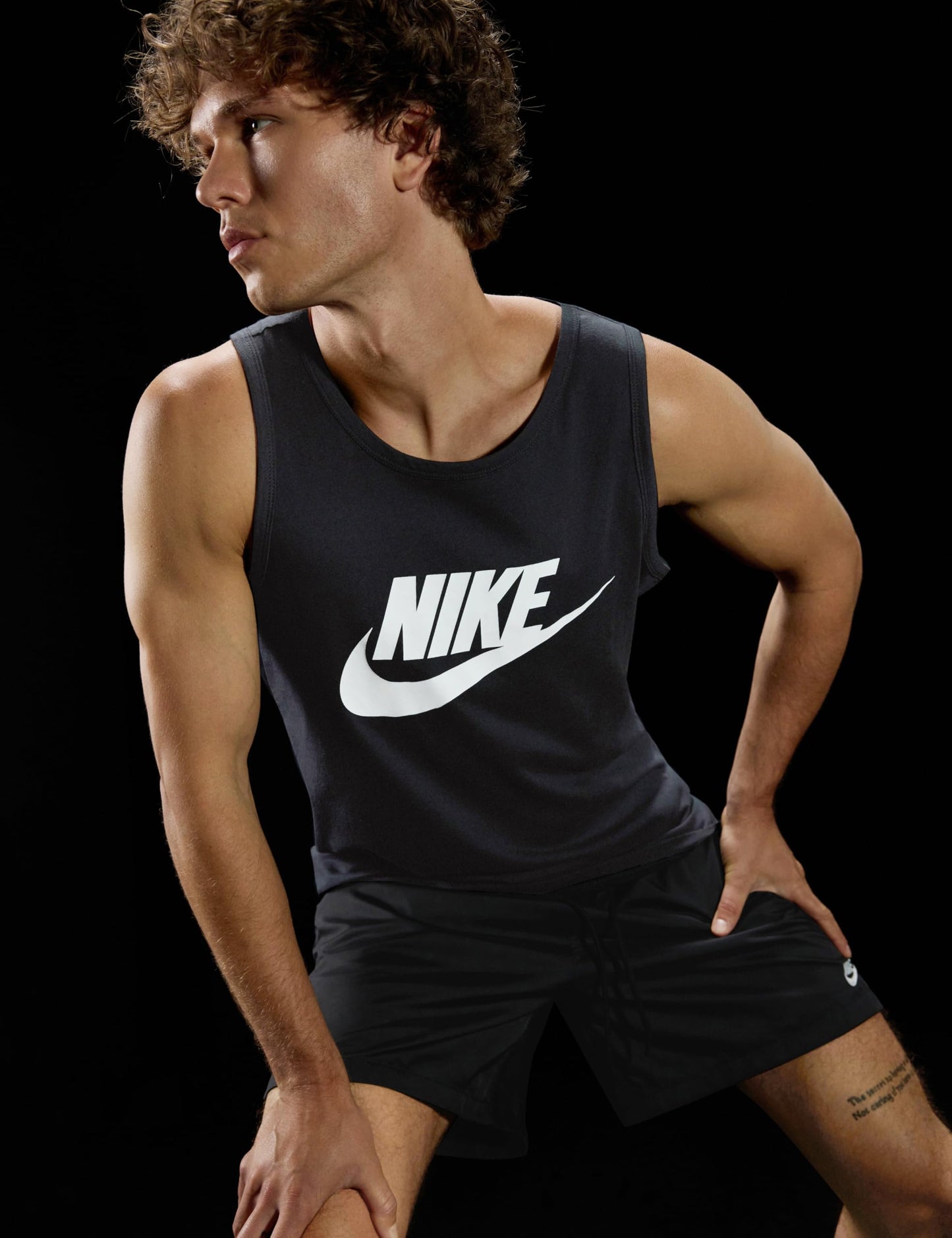 Nike Men's Sportswear Tank, Black/White, Large - Medaid International