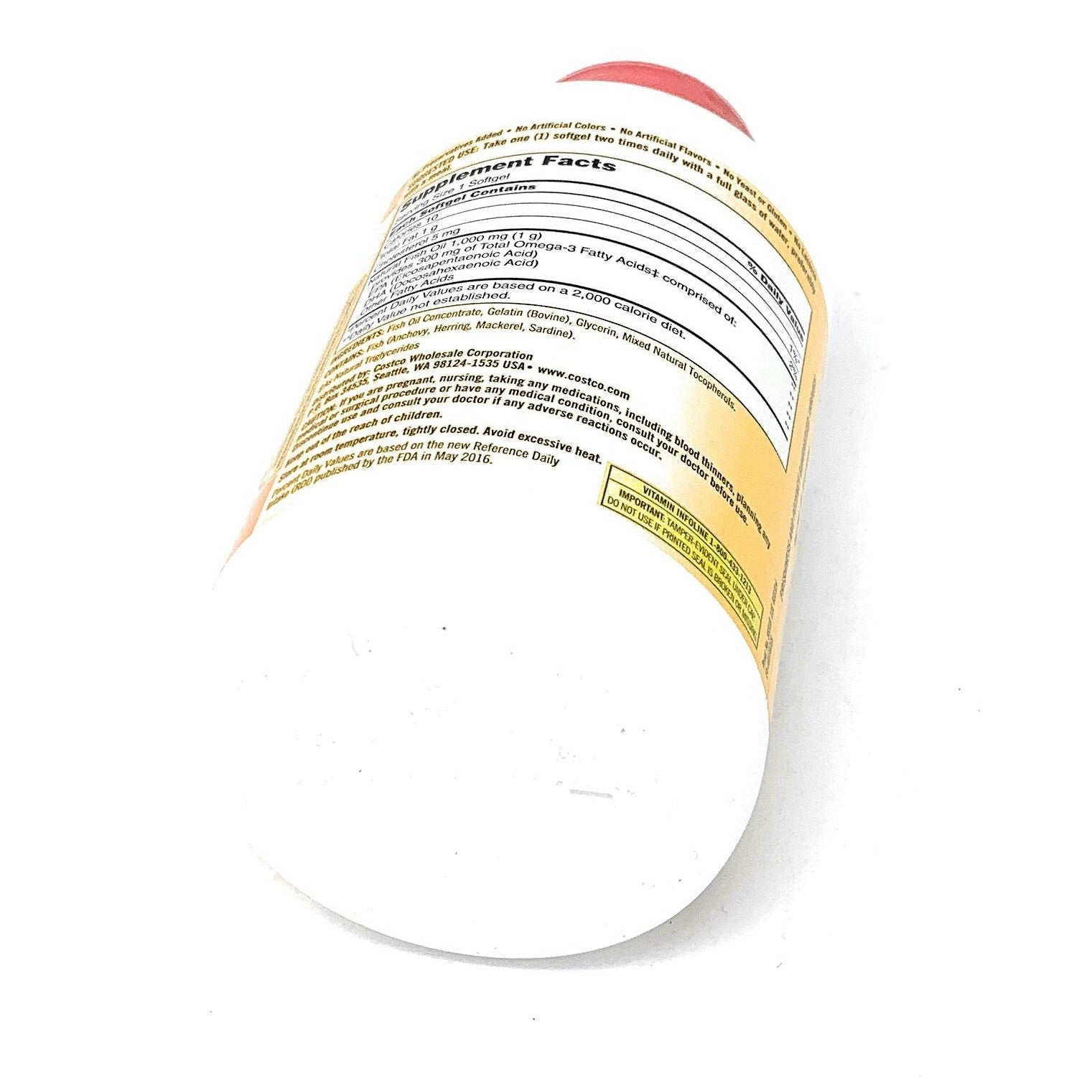 Kirkland Signature Fish Oil Concentrate with Omega-3 Fatty Acids, 800 Softgels, 1000mg - Medaid International