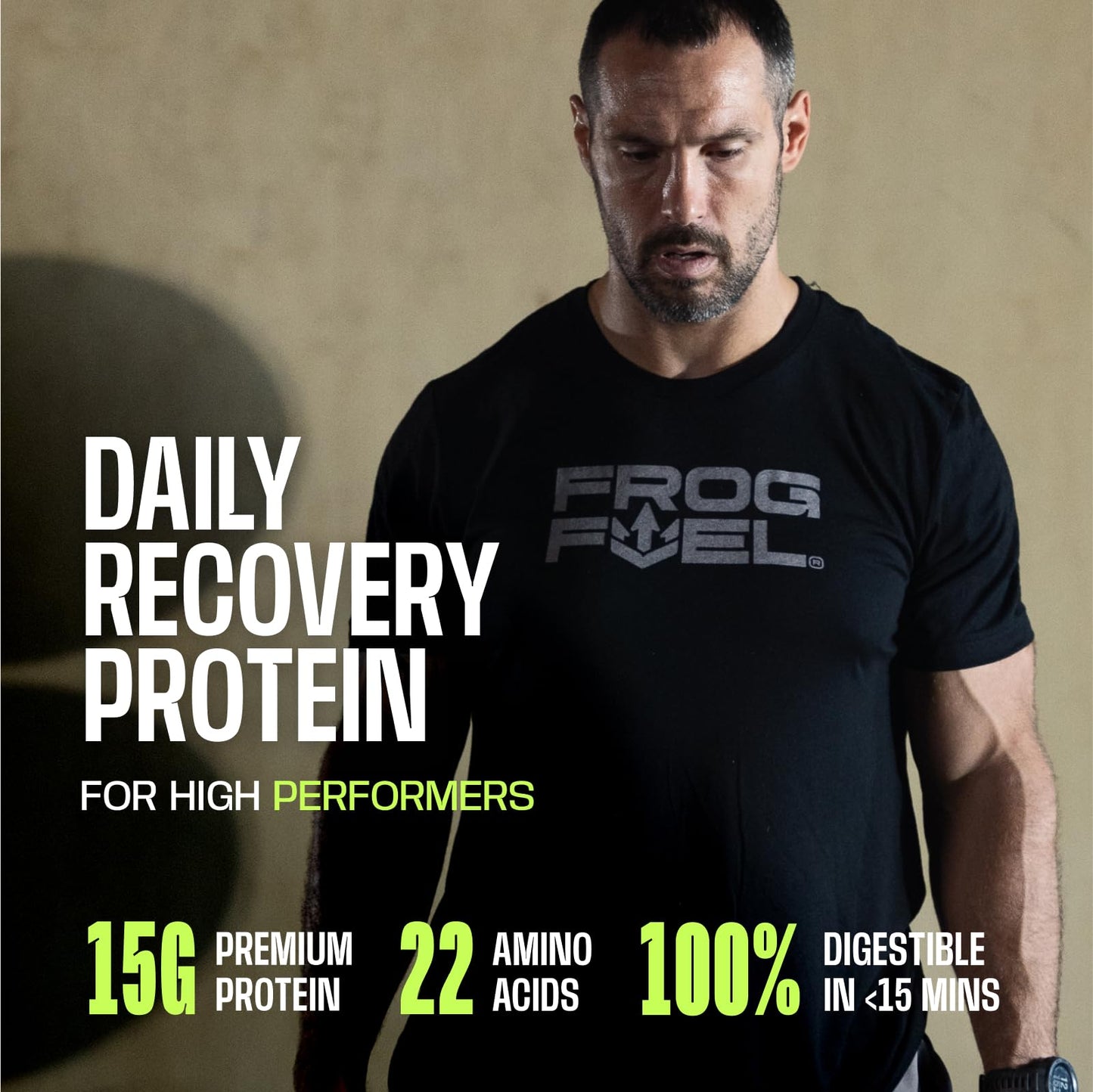 Frog Fuel Power Regular Protein Shot, 15g Protein Nano-Hydrolyzed Grass Fed Collagen, Post Workout, Gluten Free, Fat & Sugar Free, 22 Amino Acids, 0 Carbs, Berry, 1 oz Packets, 24 Pack - Medaid International
