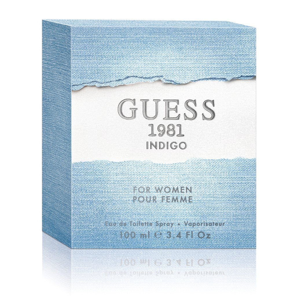 Guess 1981 Indigo Eau de Toilette Spray for Women, Blue, NS, 3.4 Fl Oz - Medaid International