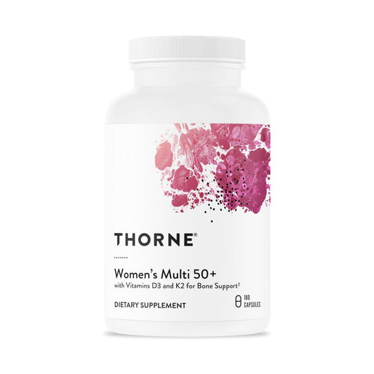 THORNE - Women's Multi 50+ - Comprehensive Daily Multivitamin with Vitamins A, B6, B12, C, D, E, K, Zinc & More - Support Heart, Brain, Bone & Immune Health* - 180 Capsules - Medaid International