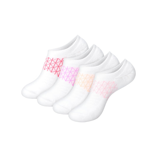 Hanes Women's Absolute Active Super No Show, Breathable Mesh Performance Socks, No-Slip Gripper, 4-Pack, White, 5-9 - Medaid International