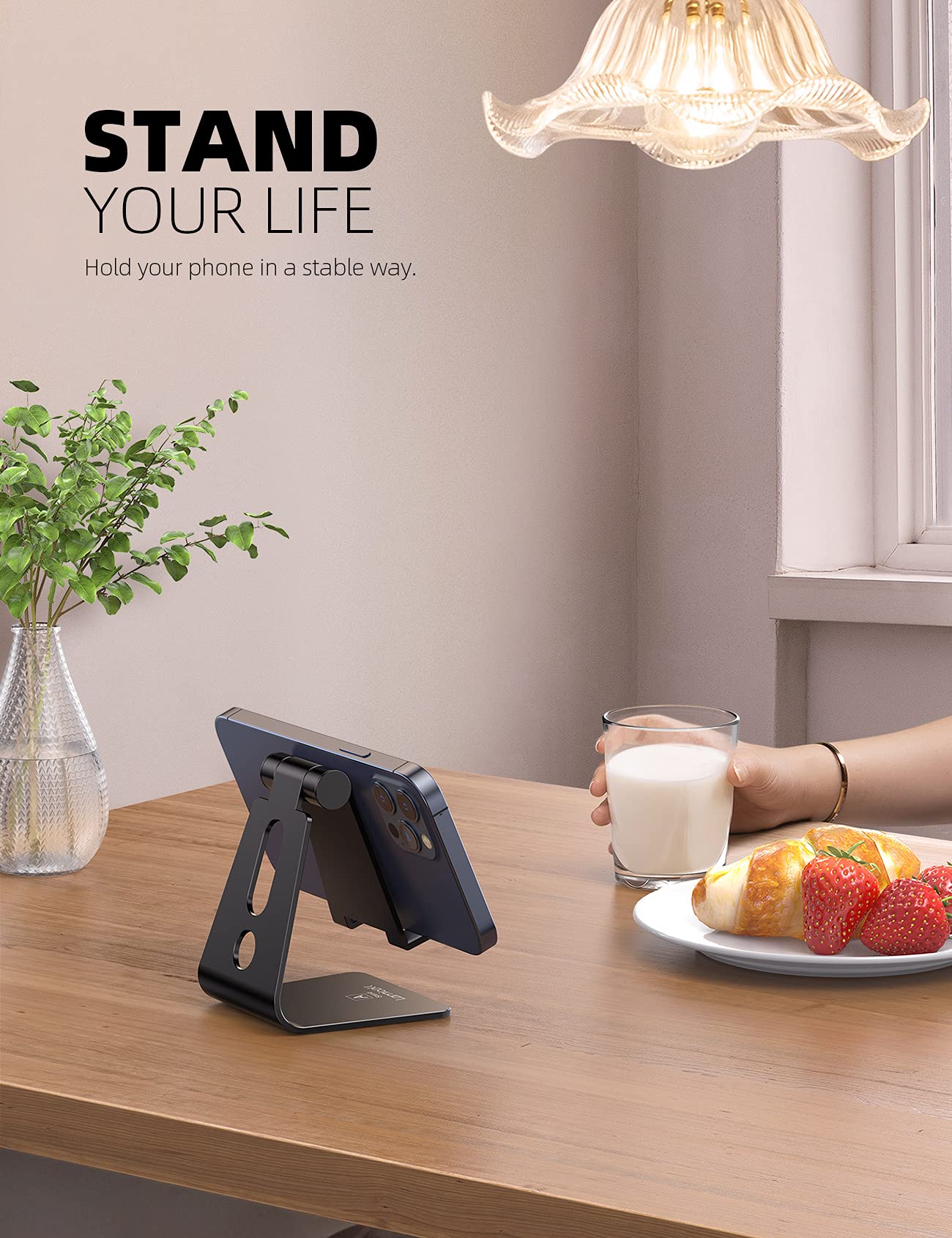 Lamicall Adjustable Cell Phone Stand+Phone Mount for Car Vent - Medaid International
