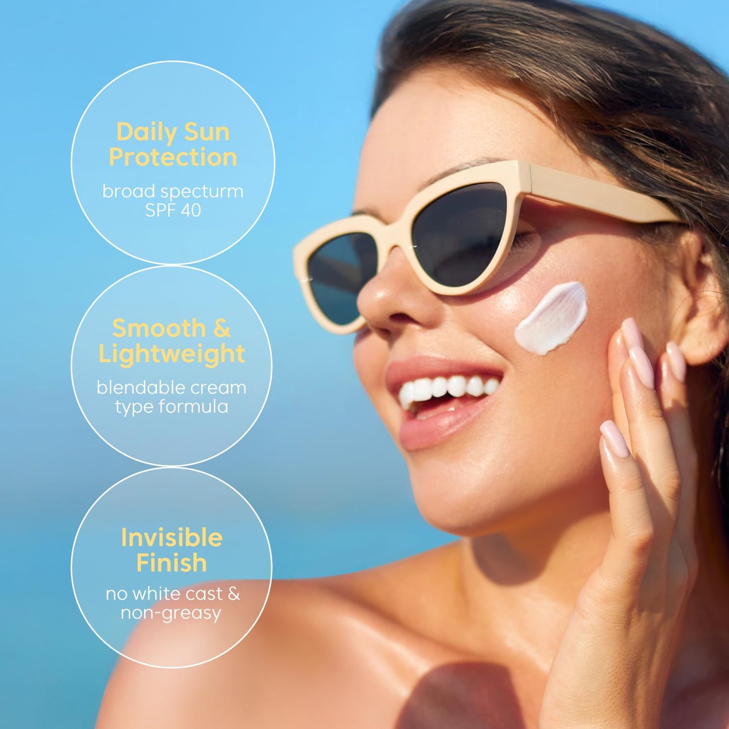 THANKYOU FARMER Sun Project Moisture Sun Cream SPF 40 - Korean Sunscreen with Panthenol - Fragrance Free, Broad Spectrum, Dermatologist Tested, Moisturizing, No White Cast 1.69 fl oz - Medaid International