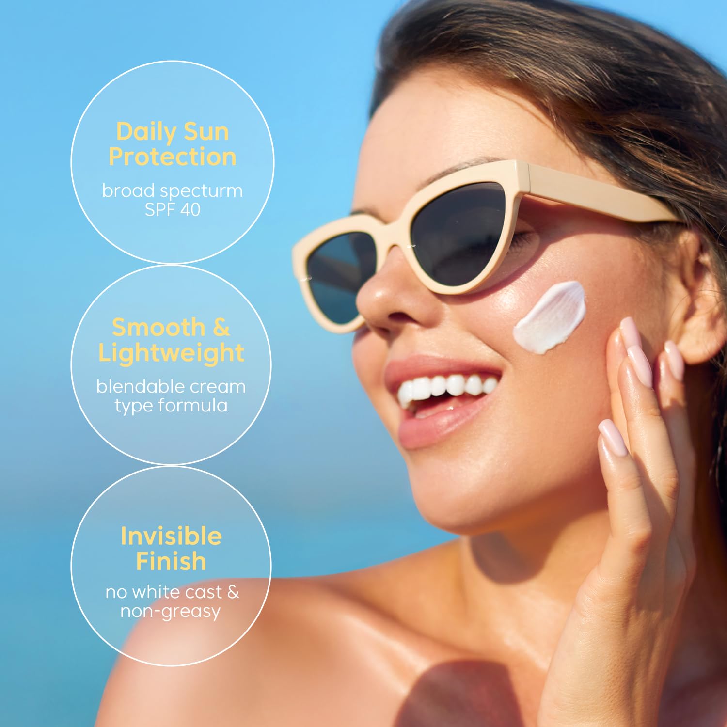 THANKYOU FARMER Sun Project Moisture Sun Cream SPF 40 - Korean Sunscreen with Panthenol - Fragrance Free, Broad Spectrum, Dermatologist Tested, Moisturizing, No White Cast 1.69 fl oz - Medaid International