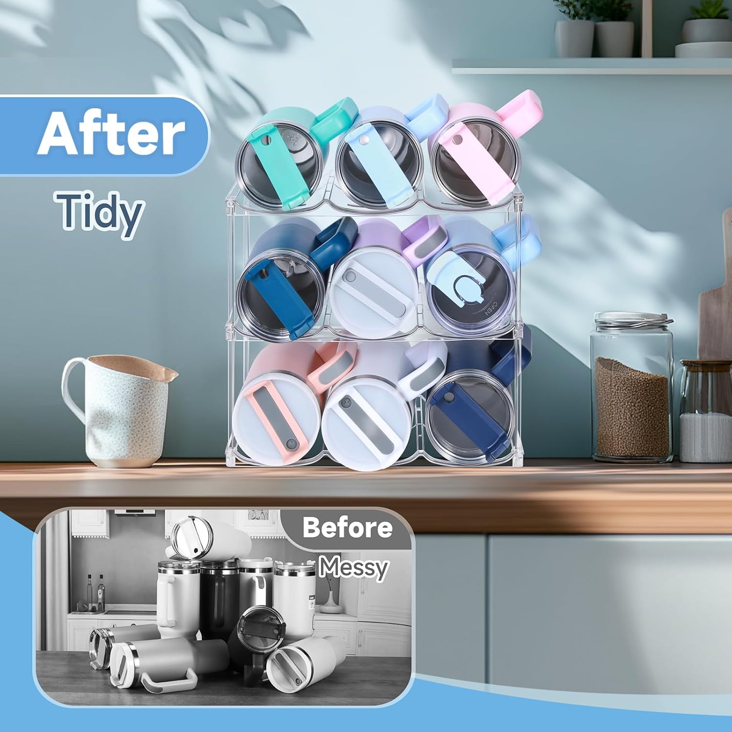 Water Bottles Organizer Stand - Medaid International