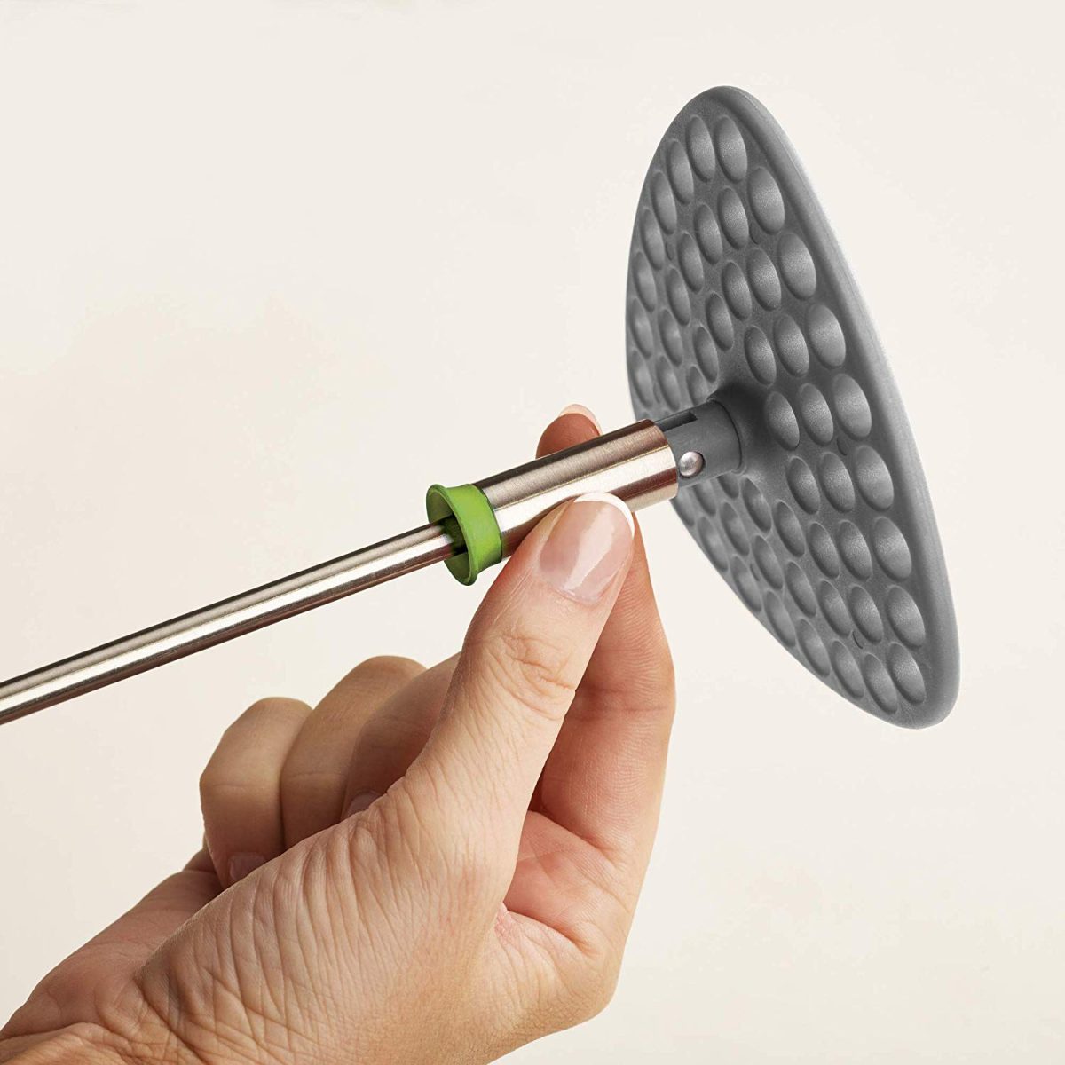 Joseph Joseph 10161 Delta Folding Potato Masher Stores Flat Space Saving Locking, One-Size, Gray/Green - Medaid International