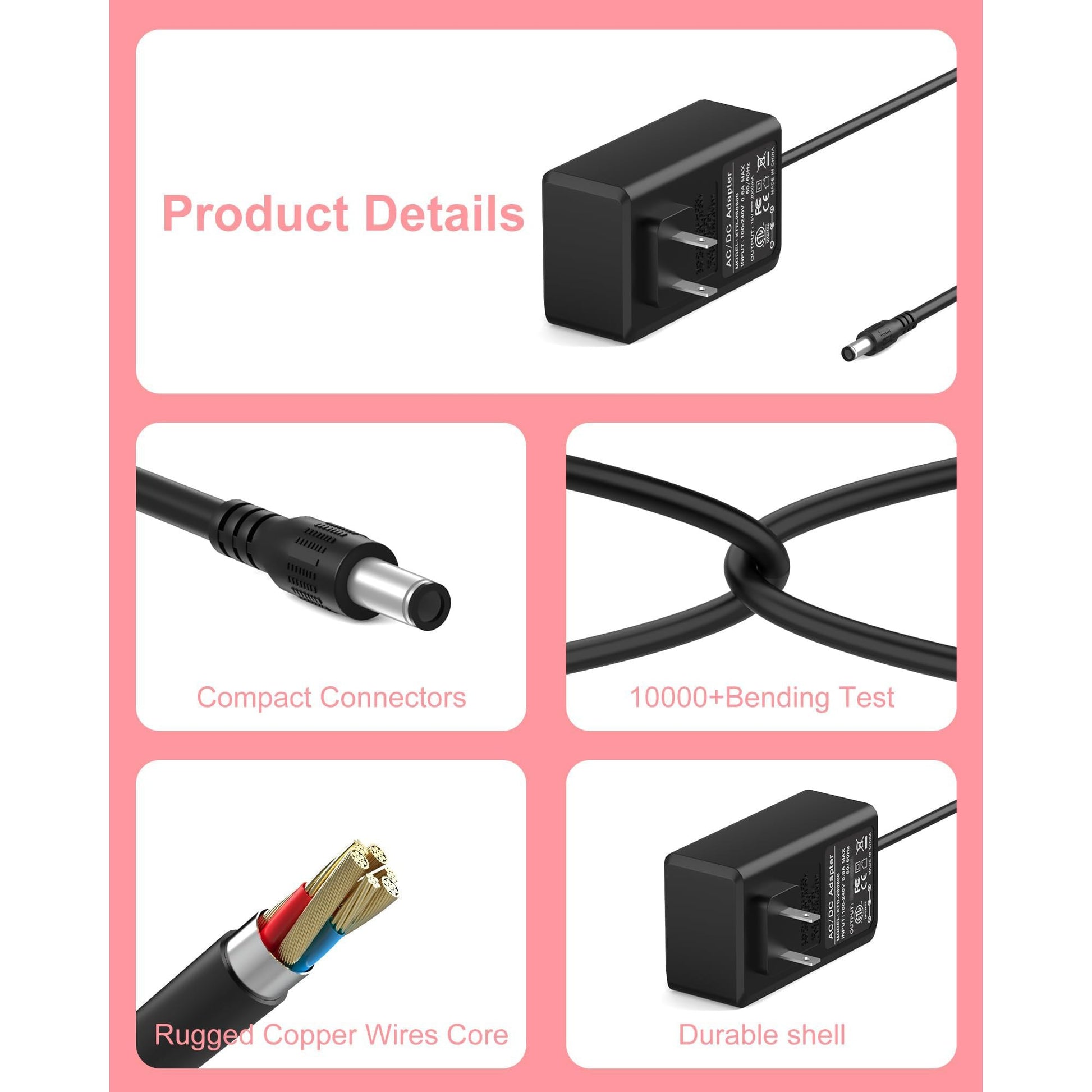 12V Replacement for Laser Hair Removal Charger, Compatible with LYSMOSKI 999,900 Flashes Permanent IpL Hair Removal Device, Compatible with INNZA Laser Hair Removal Device JD -TM022 - Medaid International