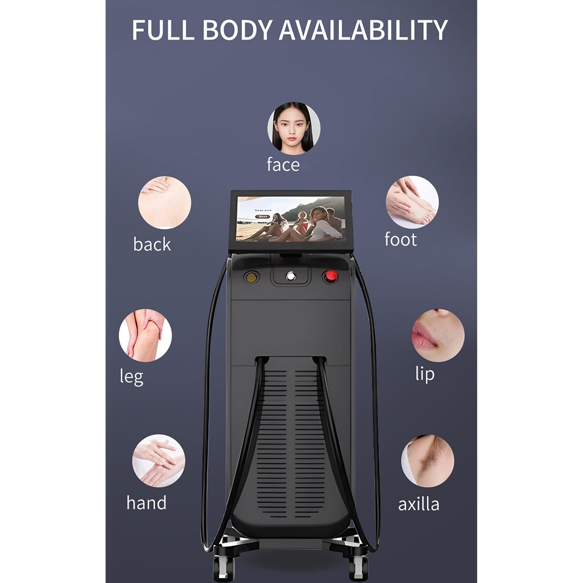 FXNFXLA Hair Removal Device, 755nm 808nm 1064nm Diode Laser Hair Removal Laser Device, Hair Removal for Women and Men - Medaid International