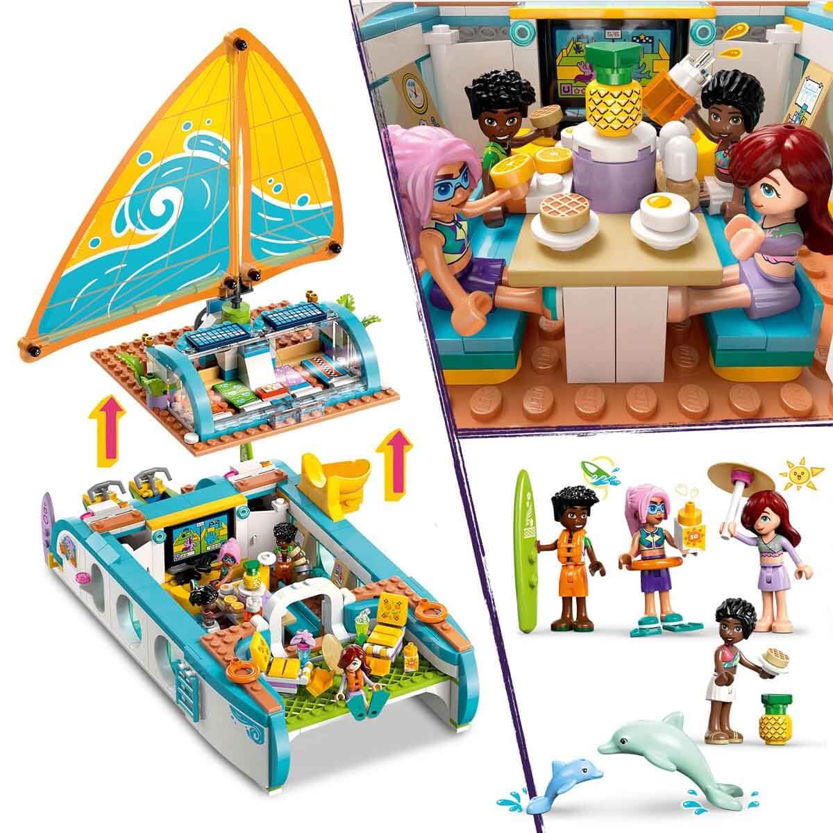 Lego 42664 Friends Boat Adventure Toy, Birthday Gift, Blocks, Girls, Boys, Kids, 8 Years Old, 9 Years Old, 10 Years Old, Elementary School, Vehicles, Boats, Pretend Play, Mom, Father - Medaid International