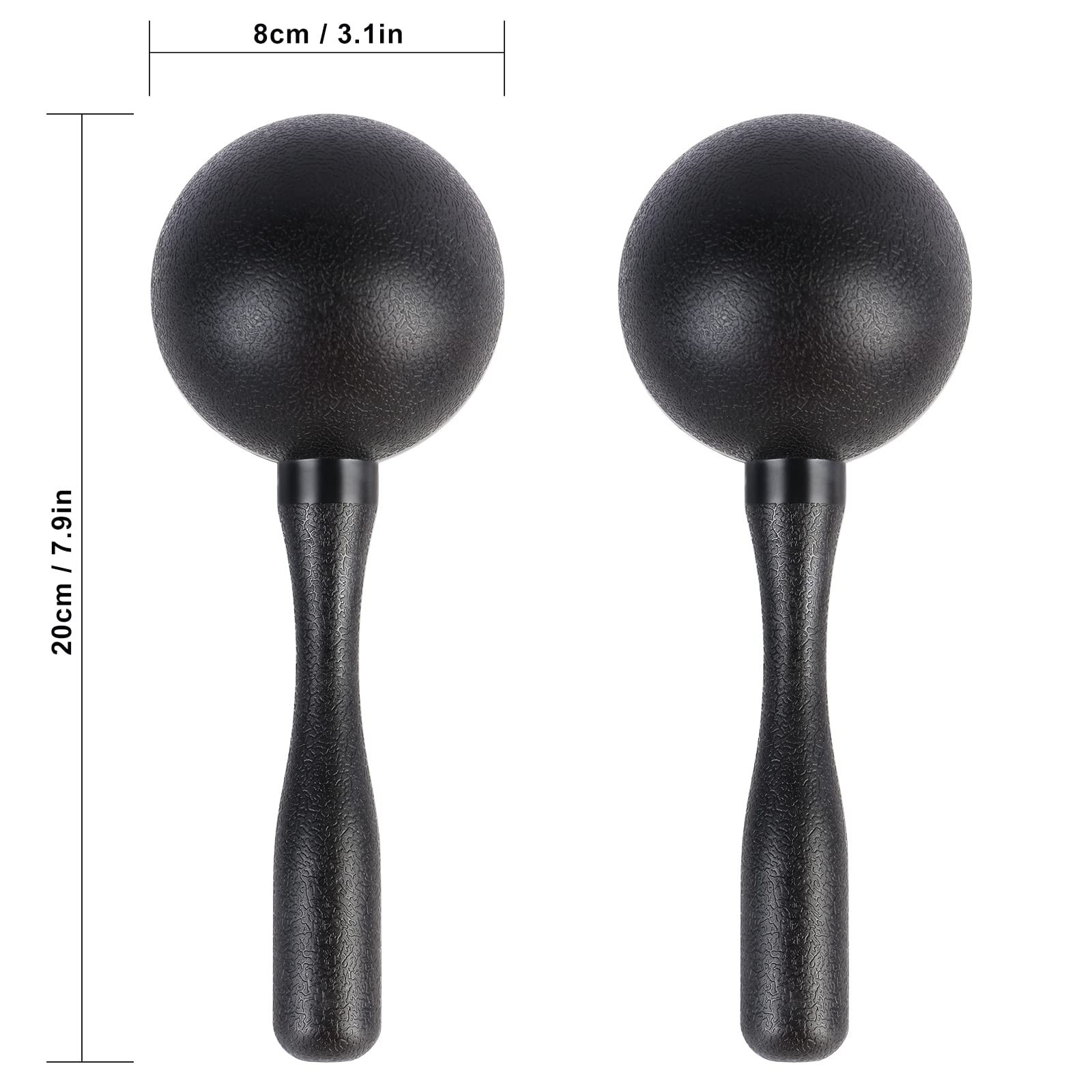 EASTROCK Maracas Shaker Rattles ABS Sand Hammer Hand Percussion Rattles for Adults, Great Percussion Instrument for Live Performance and Band Accompaniment, Black - Medaid International
