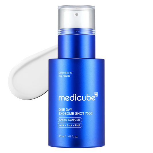 medicube Zero Exosome Shot 7,500 PPM Spicule Facial Serum | Liquid Skin Booster Serum | Exosome, AHA+BHA+PHA | Pore Care, Dead Skin Cells, Skin Texture | Korean Skin Care 1.01 fl.oz - Medaid International