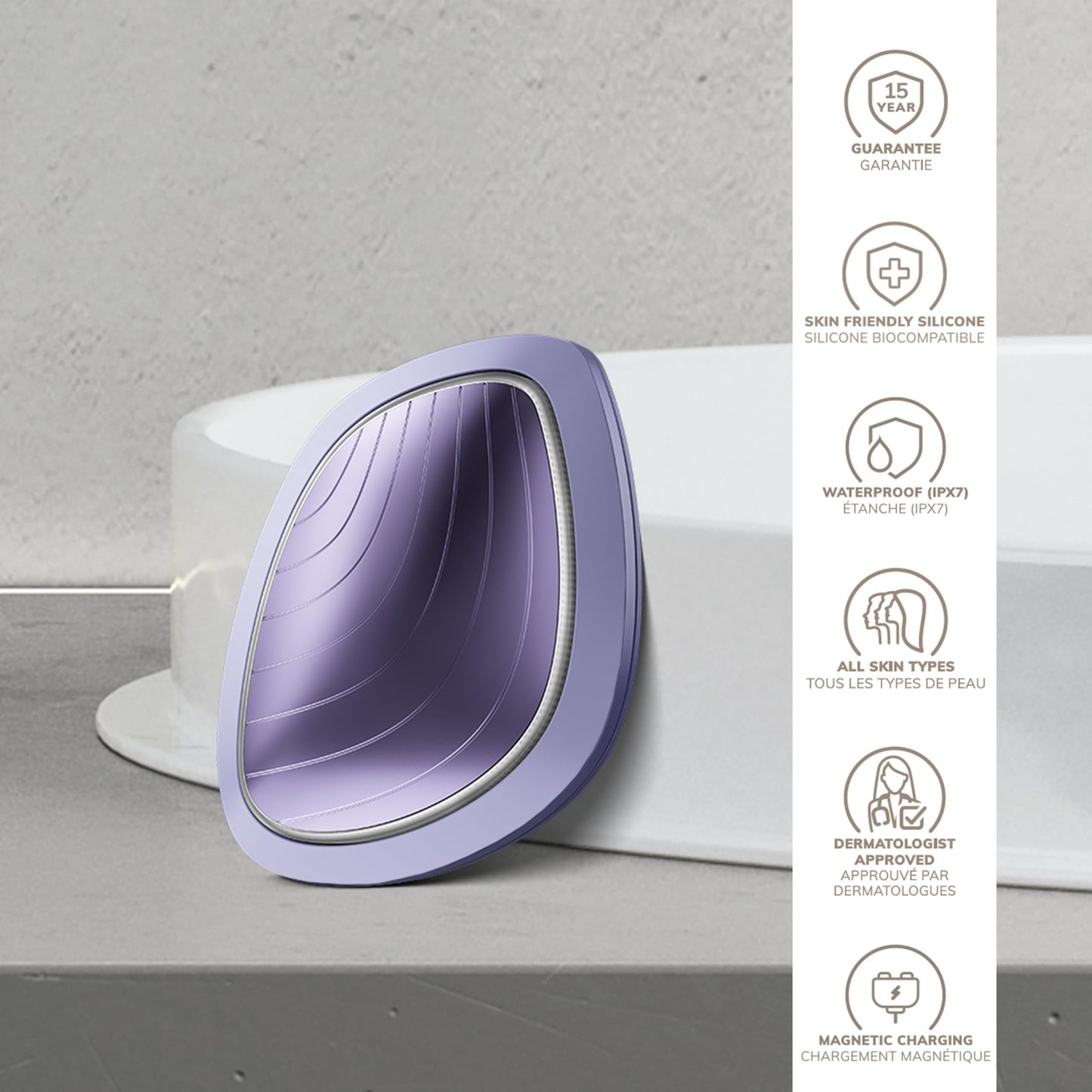 GESKE SmartAppGuided™ Sonic Warm & Cool Mask | 9 in 1 | Beauty LED Face Mask | Facial Glow | Full Spectrum LED Light | Best Face Massager | Vibrating Mask | Warm and Cold Skincare - Medaid International