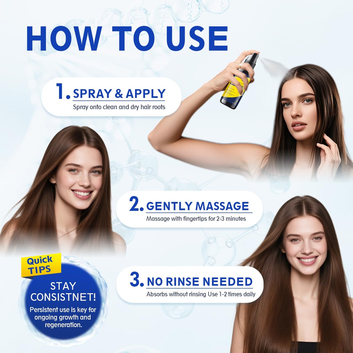 5% Minoxidil with Biotin, Hair Loss Treatments for Women Men Hair Regrowth Treatment, Minoxidil Spray Hair and Beard Mustached Growth Serum Oil, Improves Appearance of Thinning Hair,4 FL OZ/120mL - Medaid International