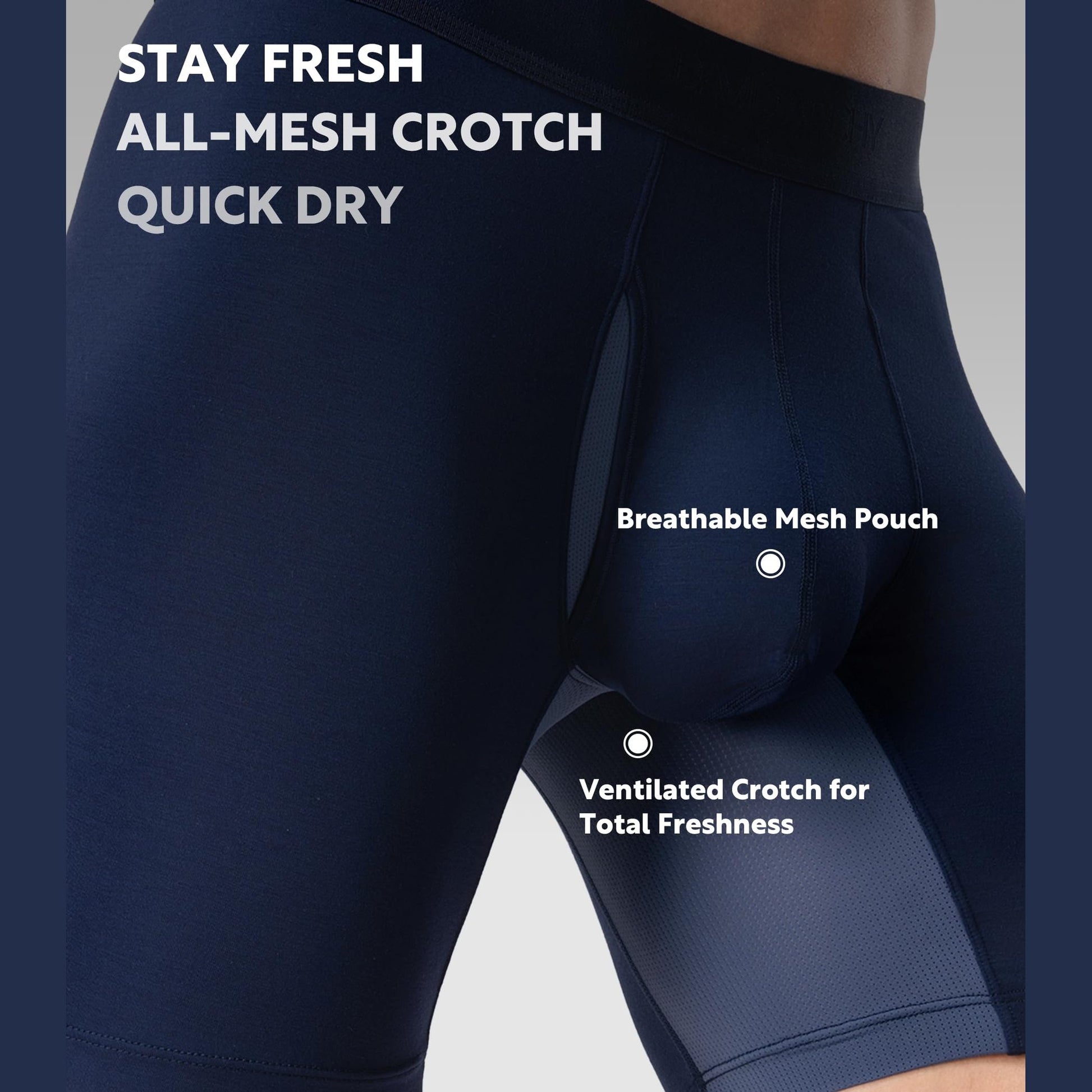 DAVID ARCHY Men's Underwear Boxer Briefs, Ultra Soft Modal Breathable Mesh Pouch Moisture-Wicking Underwear for Men 4 Pack(M, Black/Charcoal/Navy Blue/Olive Green) - Medaid International