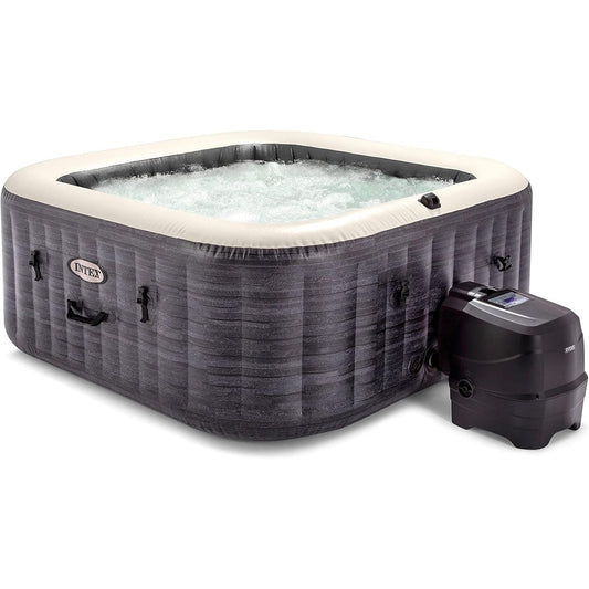 6-Person Greystone Deluxe Square Bubble Spa Set - Medaid International