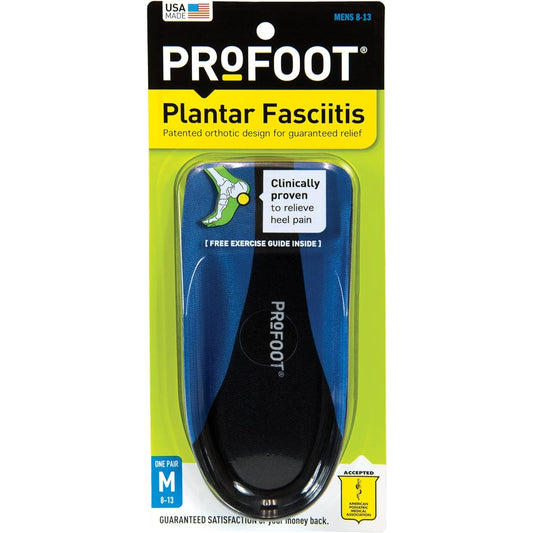 Profoot Orthotic Insoles for Plantar Fasciitis & Heel Pain, Men's 8-13, 1 Pair - Medaid International