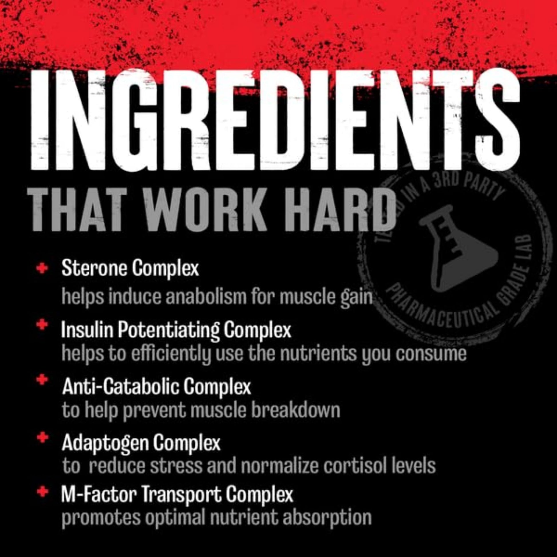 Animal M-Stak - Muscle Builder and Anabolic Mass Gainer Supplement for Bodybuilding - Lean Muscle Growth, Amino Complex and Pre Workout Energy, 21 Packs - Medaid International