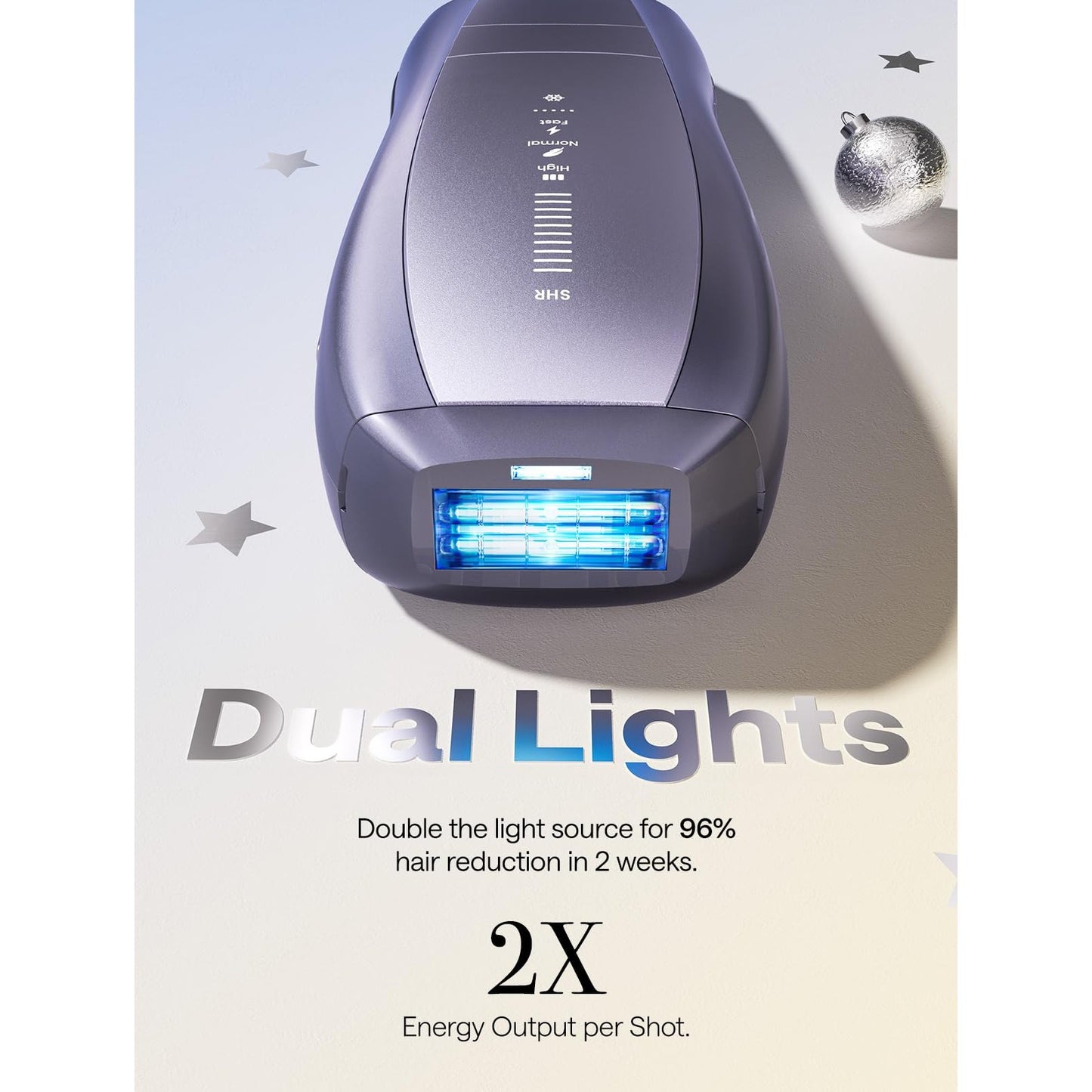 Ulike Laser Hair Removal, Air 10 IPL Hair Removal Device with Ice Cooling, Dual Lights, SHR Mode for Women & Men, Limited Holiday Set with Aloe Vera Gels, Gem Stickers, Christmas Cards & Storage Bag - Medaid International