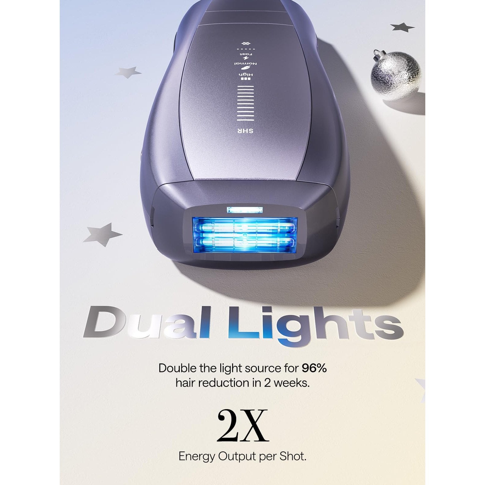 Ulike Laser Hair Removal, Air 10 IPL Hair Removal Device with Ice Cooling, Dual Lights, SHR Mode for Women & Men, Limited Holiday Set with Aloe Vera Gels, Gem Stickers, Christmas Cards & Storage Bag - Medaid International