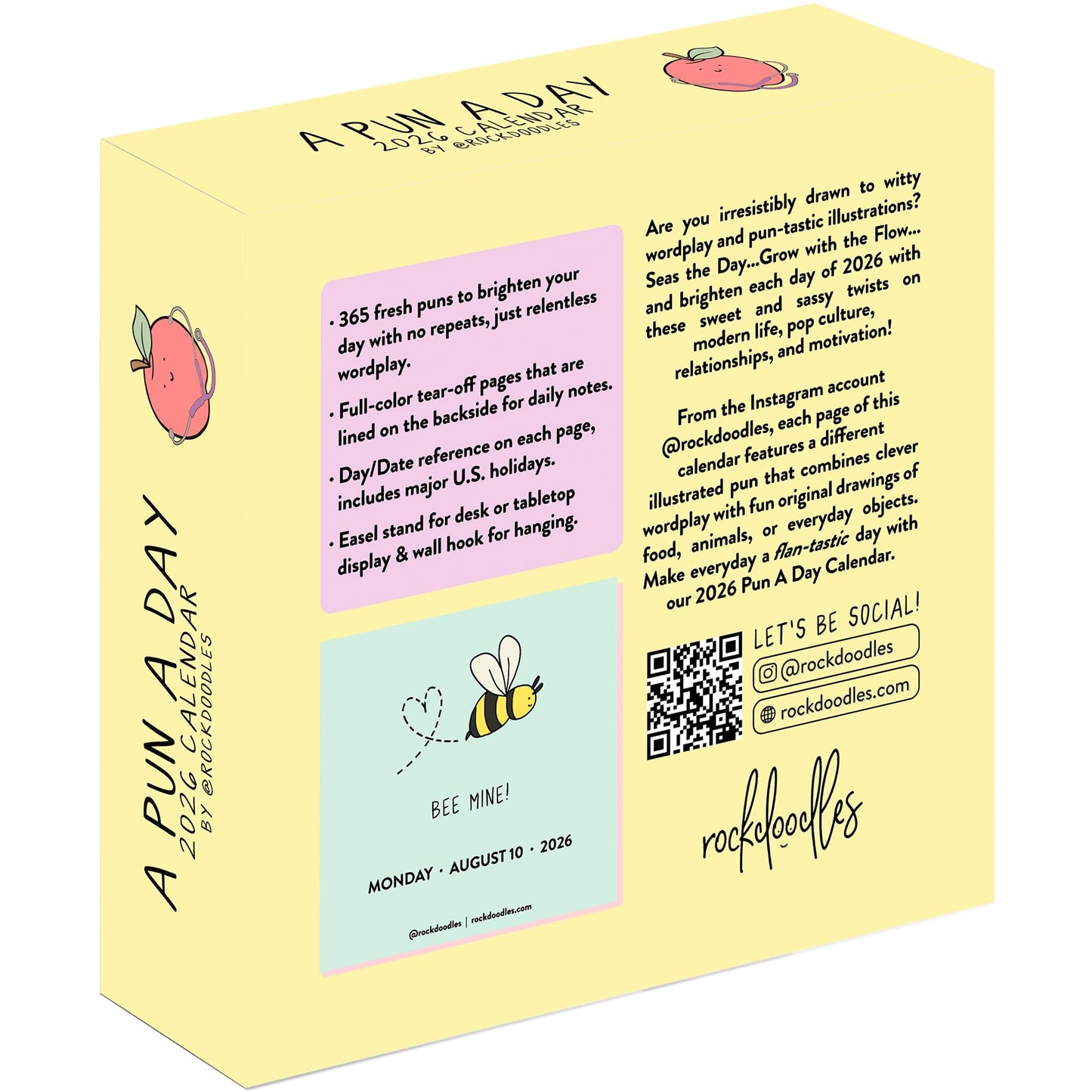 Rockdoodles 2026 Punny Day-to-Day Calendar | Funny Daily Desktop Calendar Christmas Stocking Stuffer Gift for Home or Office, Daily Tear Off Pages With New Puns | A Pun A Day by Rockdoodles - Medaid International