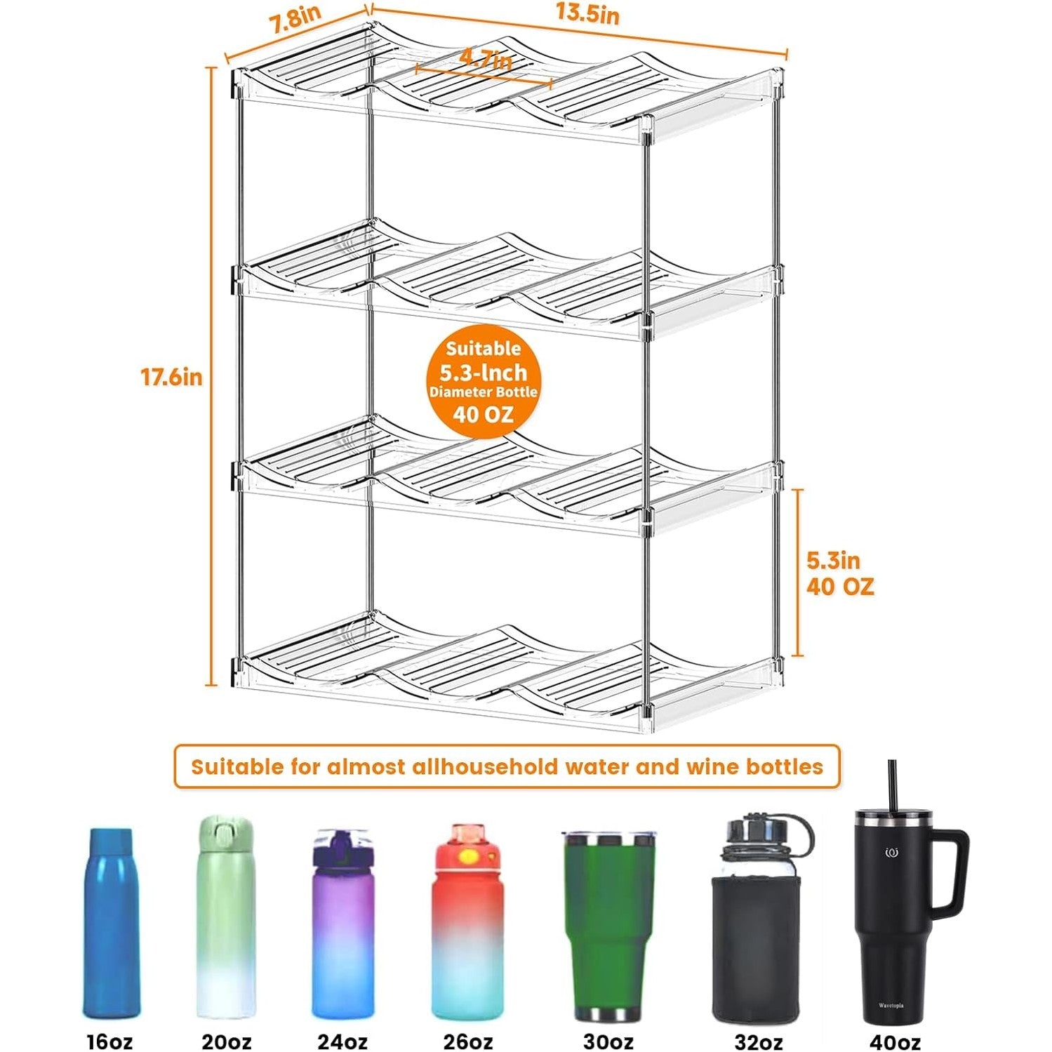 Water Bottles Organizer Stand - Medaid International