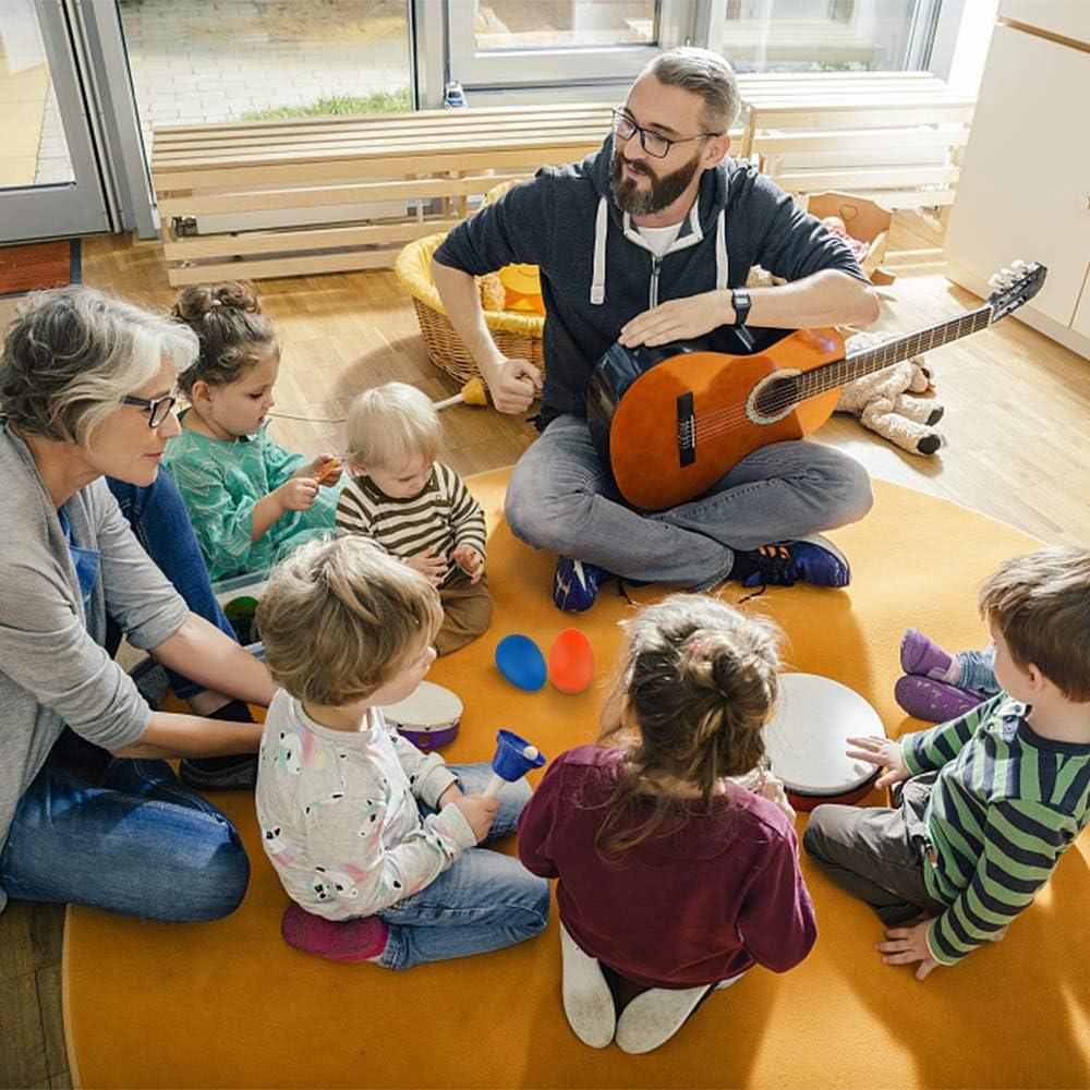 40 قطعة من البلاستيك البيض الهزازة الإيقاع للبيض الموسيقى مع حقيبة تخزين للألعاب تعلم الموسيقى لوحة DIY (8 ألوان مختلفة) - Medaid International