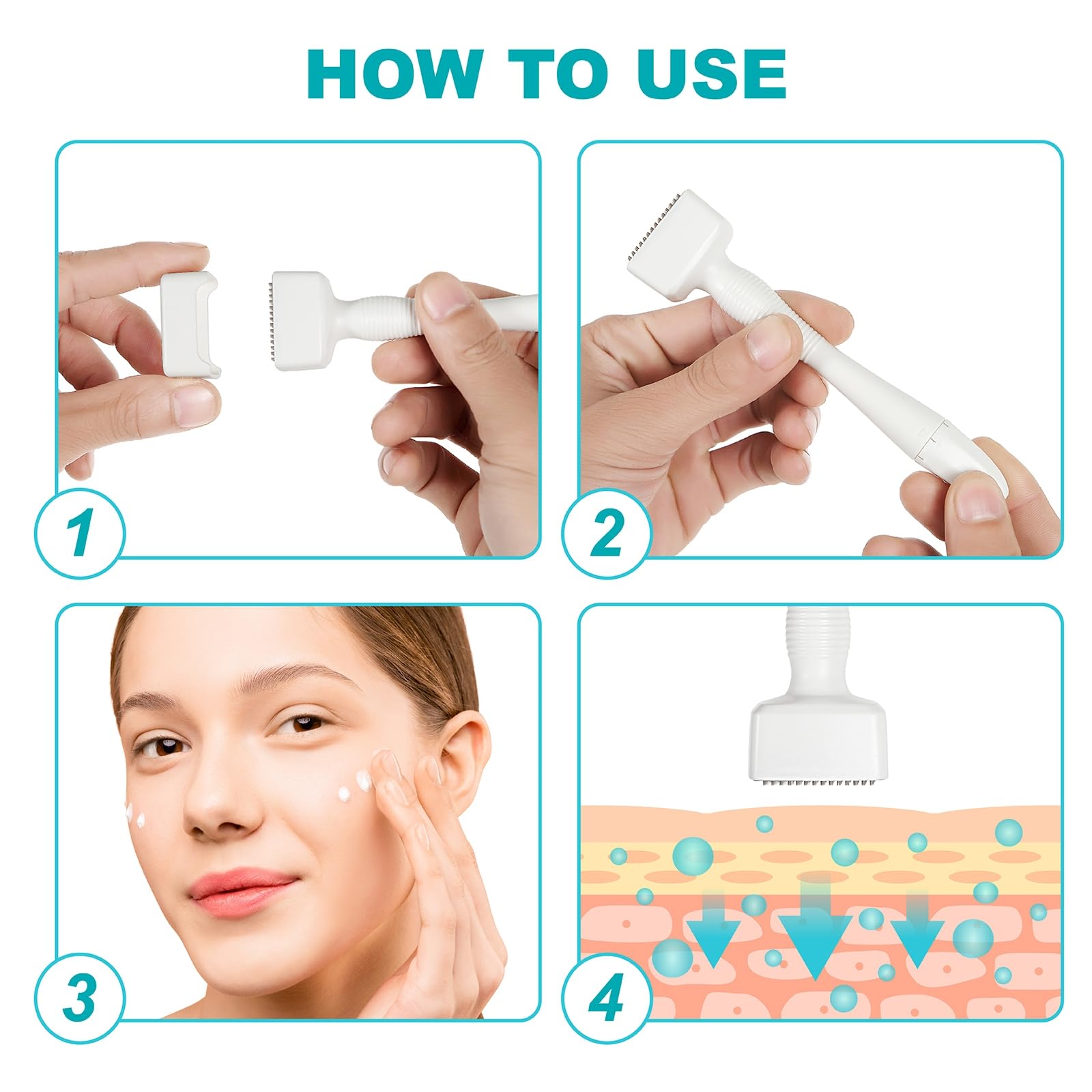 Microneedling Derma Stamp Pen, Dermastamp System, Derma Roller Alternative, At Home Skin Care Tool, 0.25mm - Medaid International