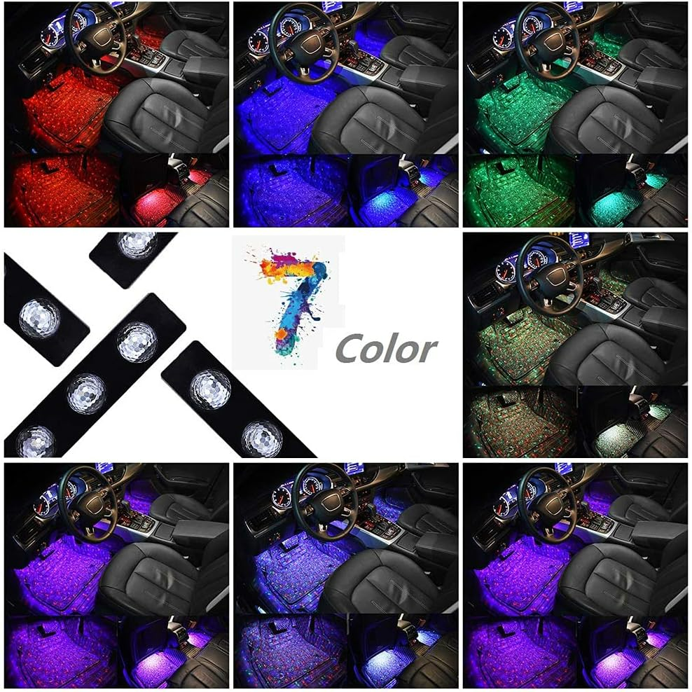 4 Pcs Crystal LED Strip Lights Bulbs With 7 Color Control RGB - Medaid International