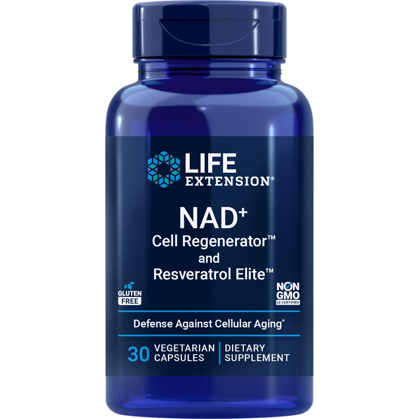 Life Extension NAD+ Cell Regenerator™ and Resveratrol Elite™*, nicotinamide riboside, Trans-resveratrol, quercetin, Fisetin, Heart Health, Healthy Aging, Vegetarian, Non-GMO, Gluten Free, 30 Capsules - Medaid International