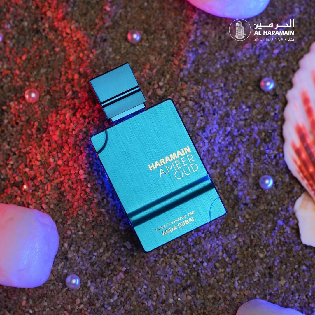 Al Haramain Amber Oud - Aqua Dubai - Cologne for Men and Women - Bergamot, Amber, Musk Fragrances - Long Lasting Perfume for Men and Women - 2.5 oz - Medaid International