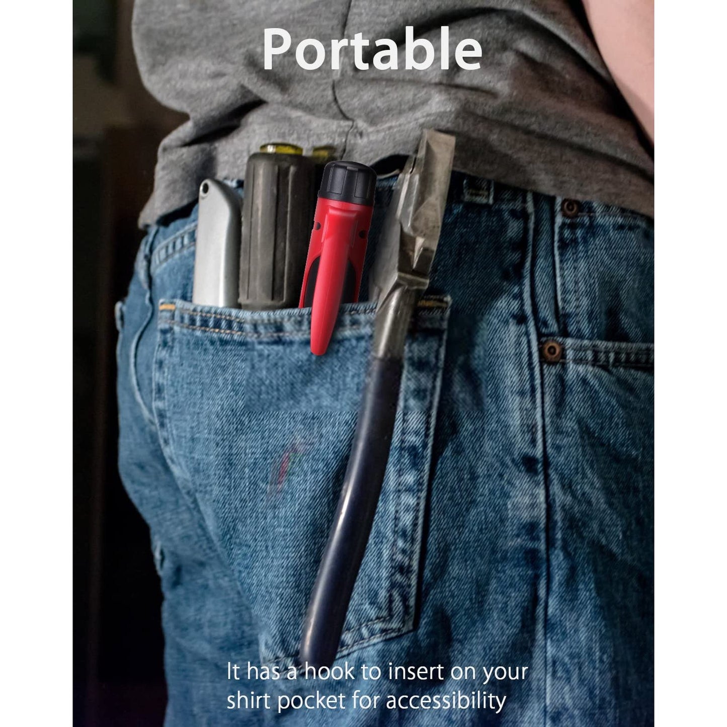 Wintact Non-Contact AC Voltage Detector Pen, 12V-1000V/48V-1000V Dual Range, High/Low Adjustable Sensitive, Live/Null Wire Breakpoint Tester with Flashlight, LCD Flashing Audible Buzzer Alarm - Medaid International