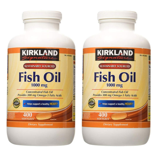Kirkland Signature hgar Fish Oil Concentrate 2 Pack, 400 Count (Pack of 2) - Medaid International