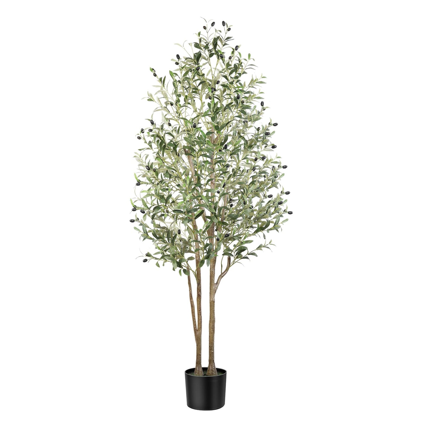 Alupssuc 6.1ft Artificial Olive Tree, Natural Faux Olive Branches and Fruits for Modern Home Office Living Room Floor Decor Indoor - Medaid International