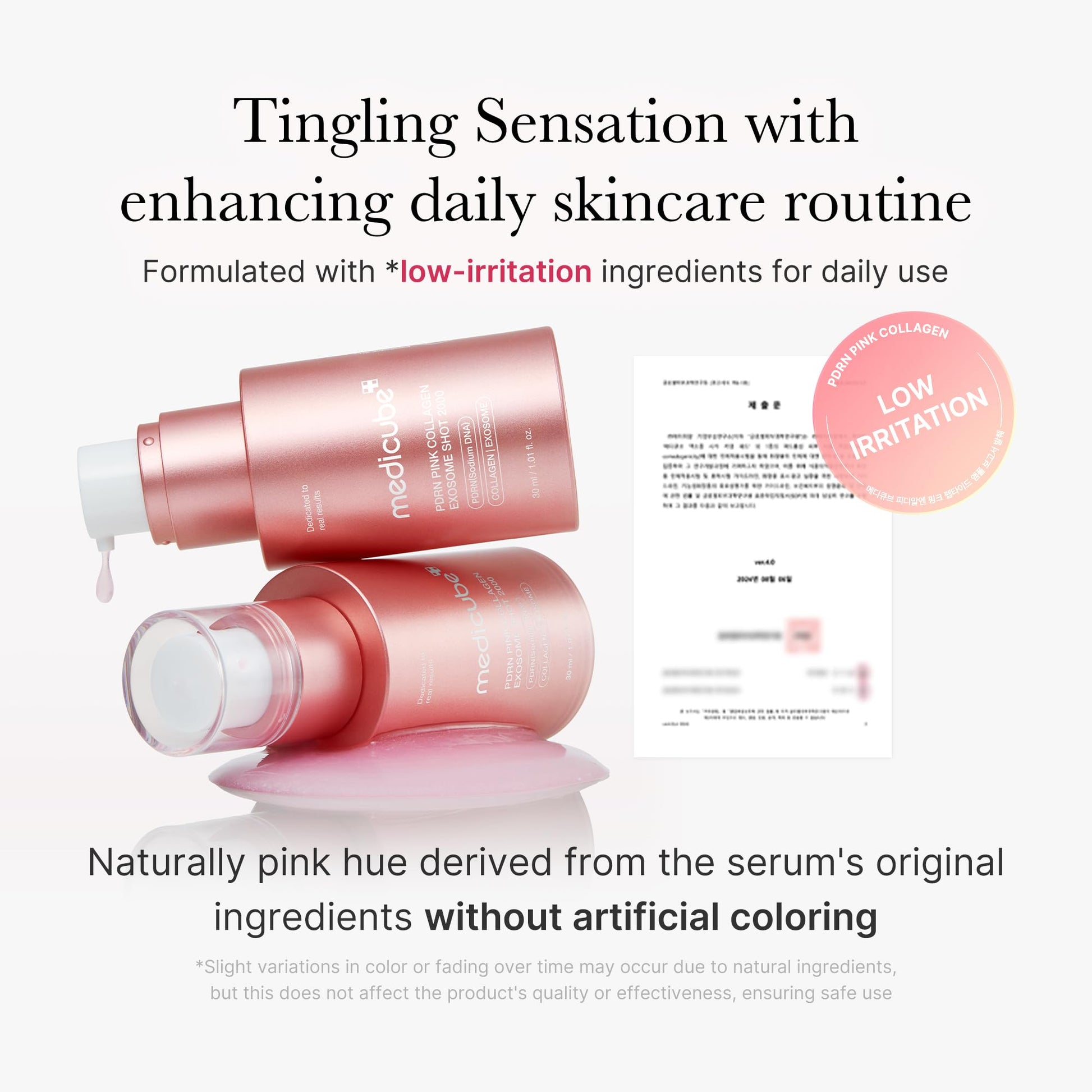 medicube PDRN Pink Collagen Exosome Shot Serum 2,000 PPM | Liquid Skin Booster | Exosome, Salmon DNA PDRN, Spicules | Uneven Skin Tone, Pore Care, Skin Texture | Korean Skin Care 1.01 fl.oz - Medaid International